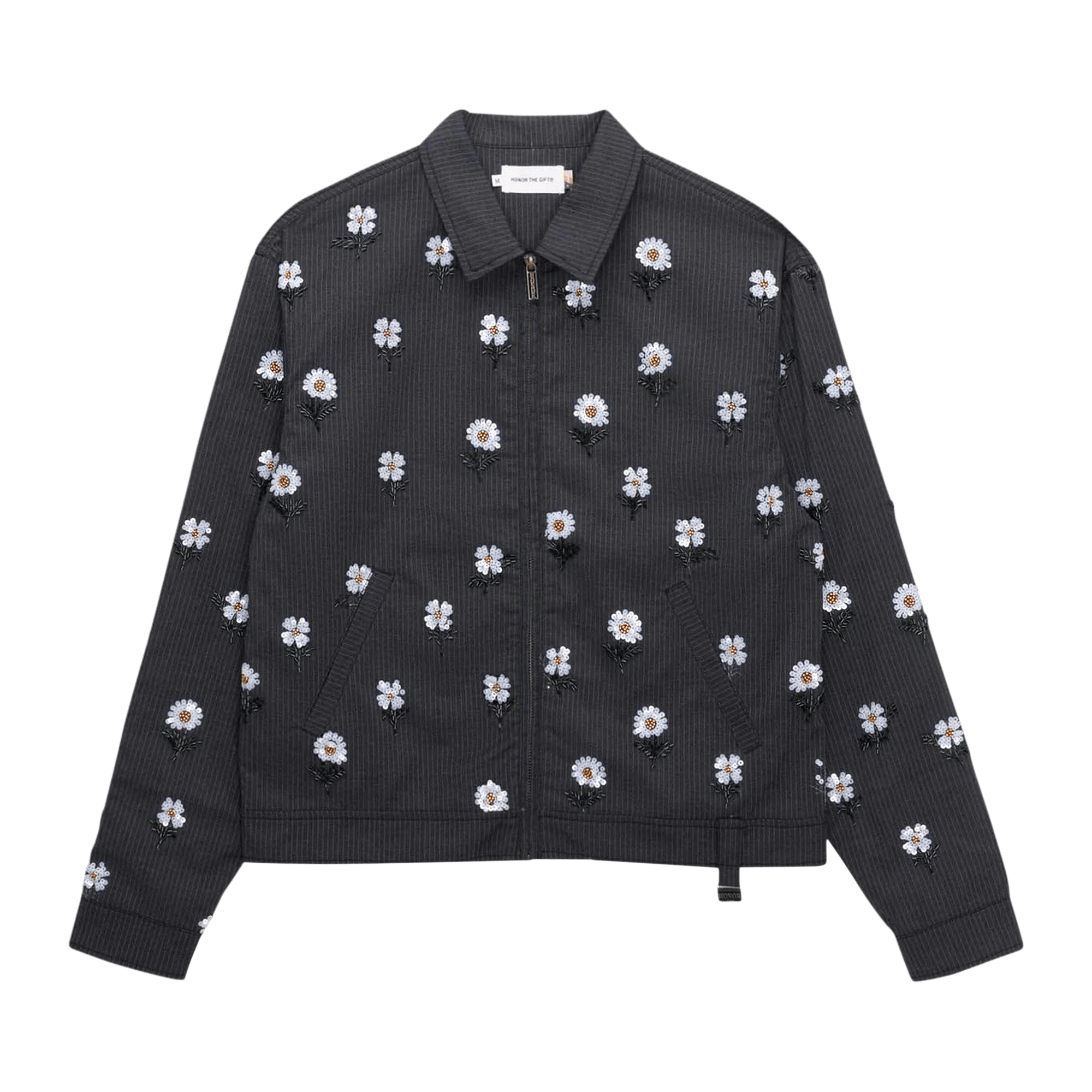 Honor The Gift Beaded Flower Jacket 'Black'