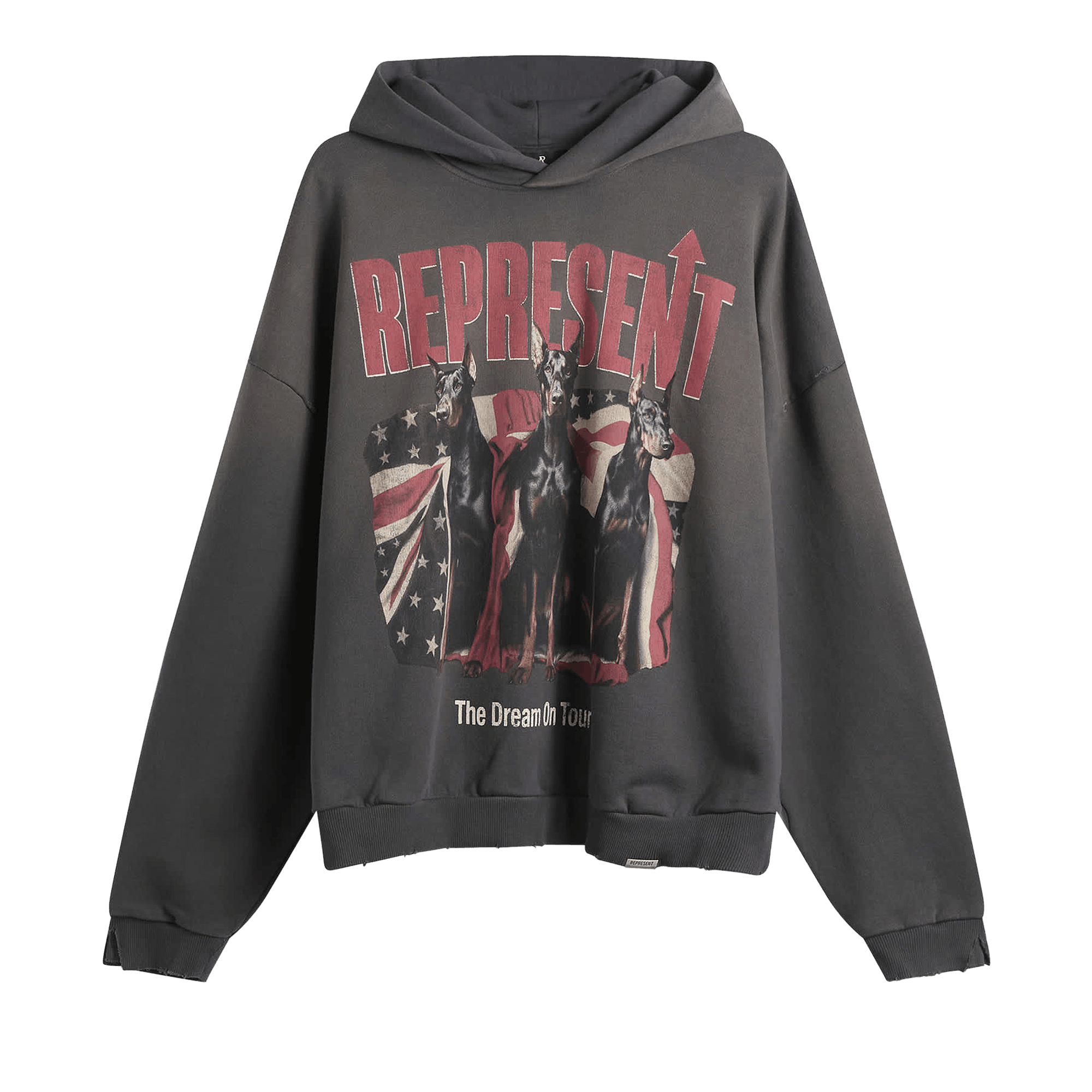 Represent Clo American Dream Tour Hoodie 'Sun Fade Grey'