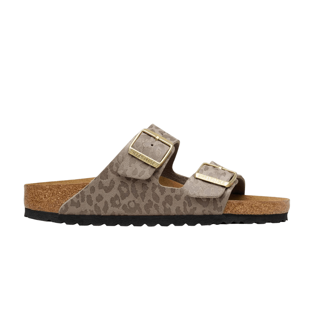 Birkenstock Wmns Arizona Synthetic Sandal 'Leopard Grey Taupe'