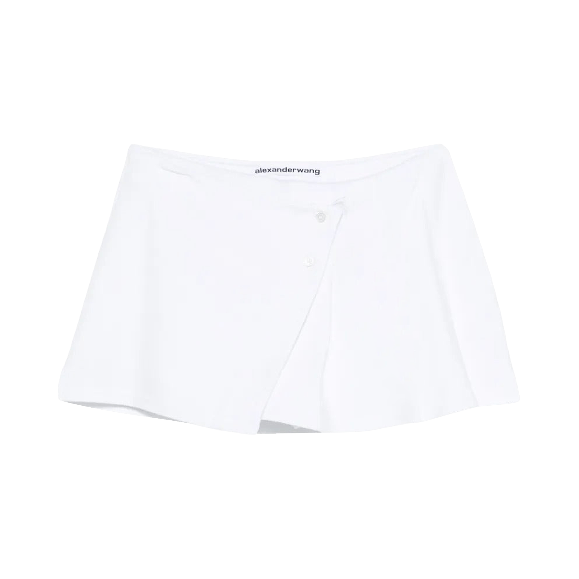 Alexander Wang Pleated Wrap Mini Skirt 'Vintage White'