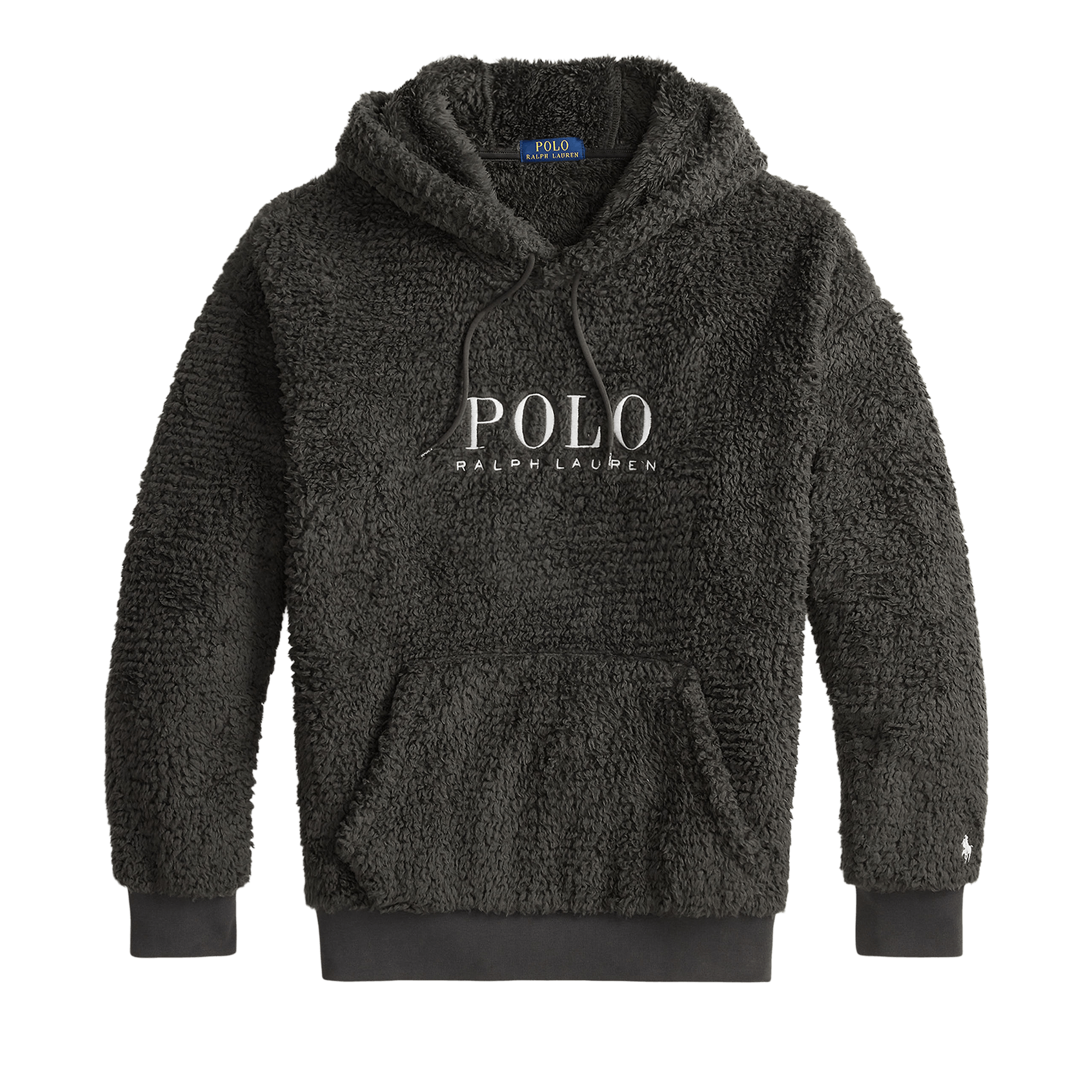 Polo Ralph Lauren Long-Sleeve Curly Hi-Pile Polo Active Logo Hoodie 'Deep Grey'