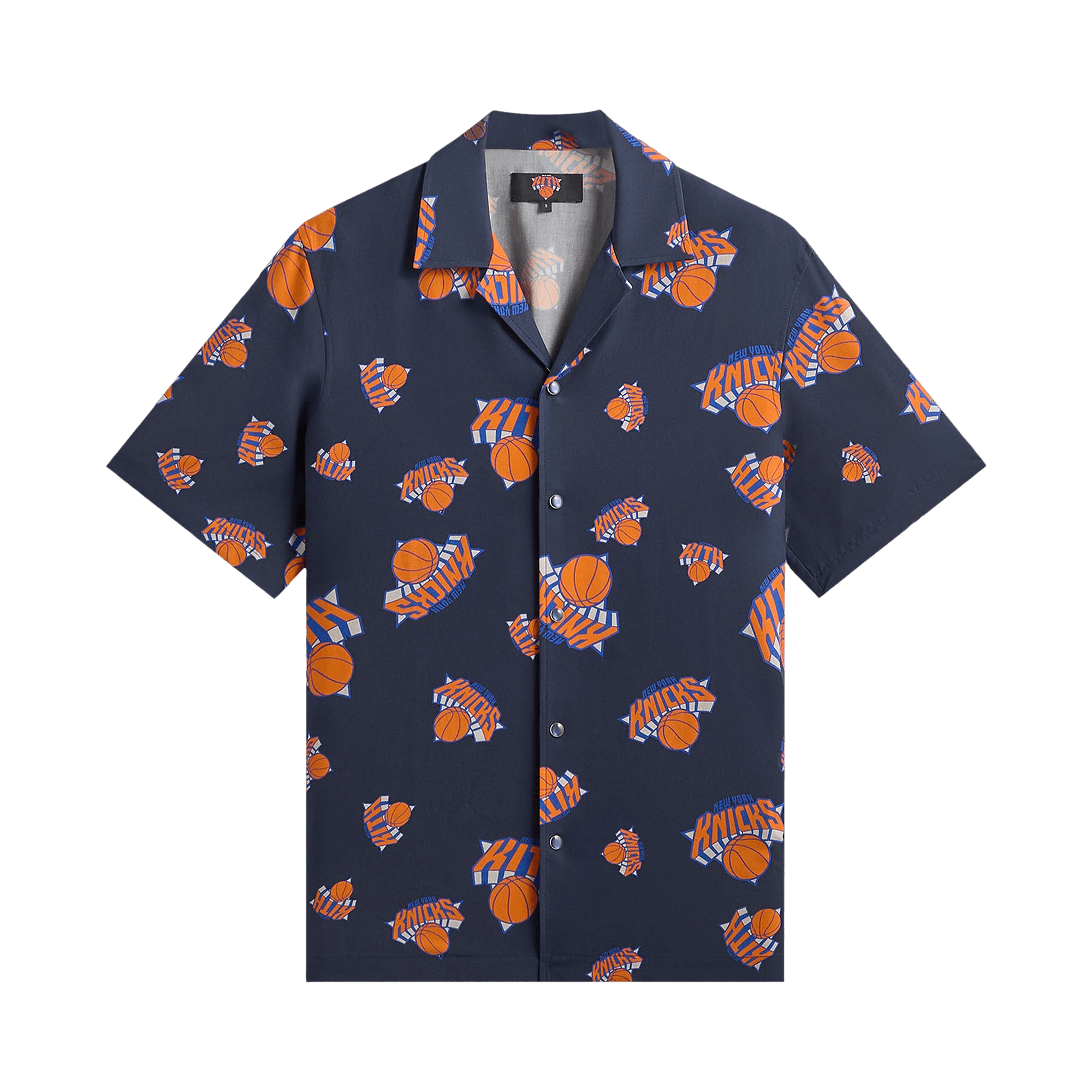 Kith For The New York Knicks Playoffs Thompson Camp Collar Shirt 'Nocturnal'