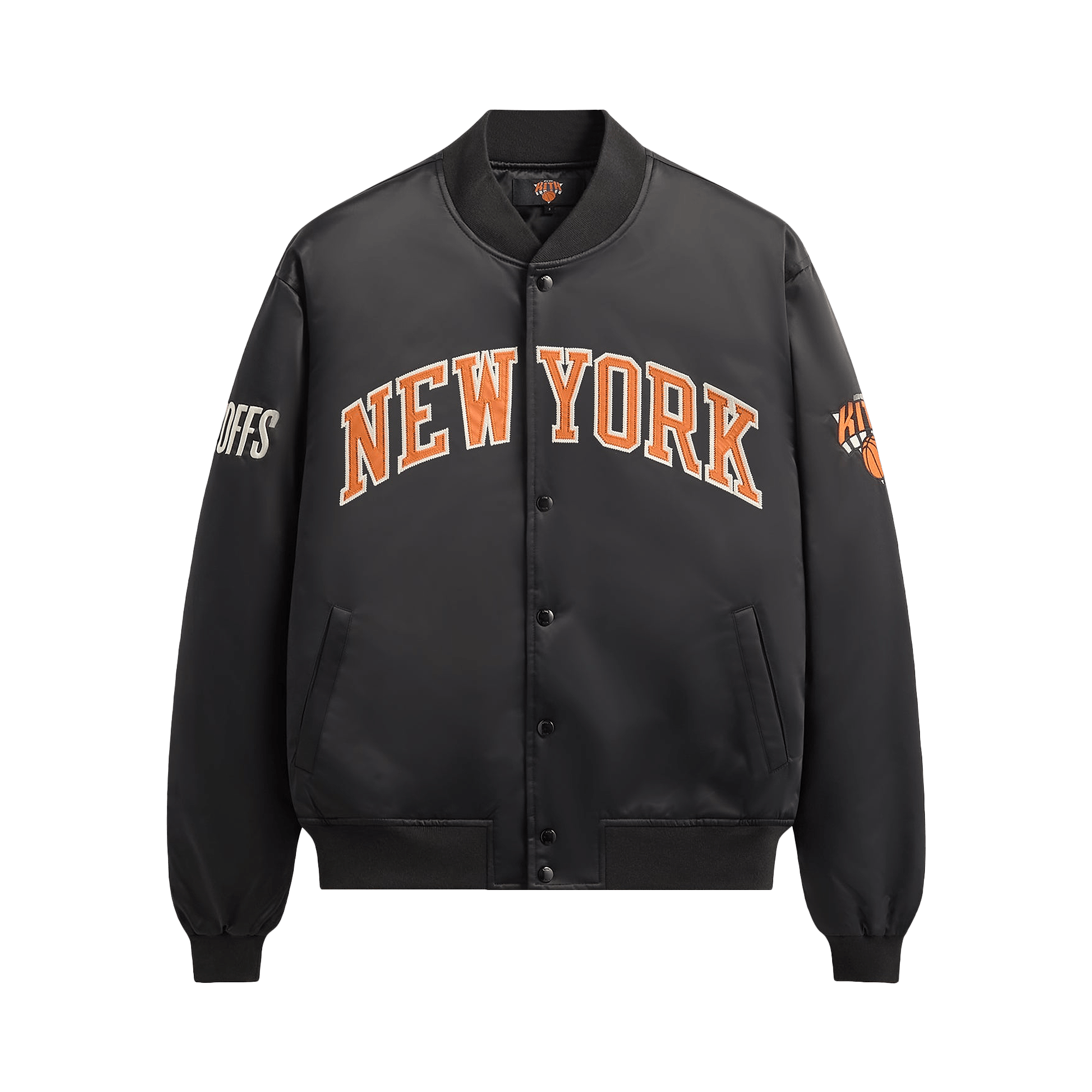 Kith For The New York Knicks Playoffs Satin Bomber Jacket 'Black'