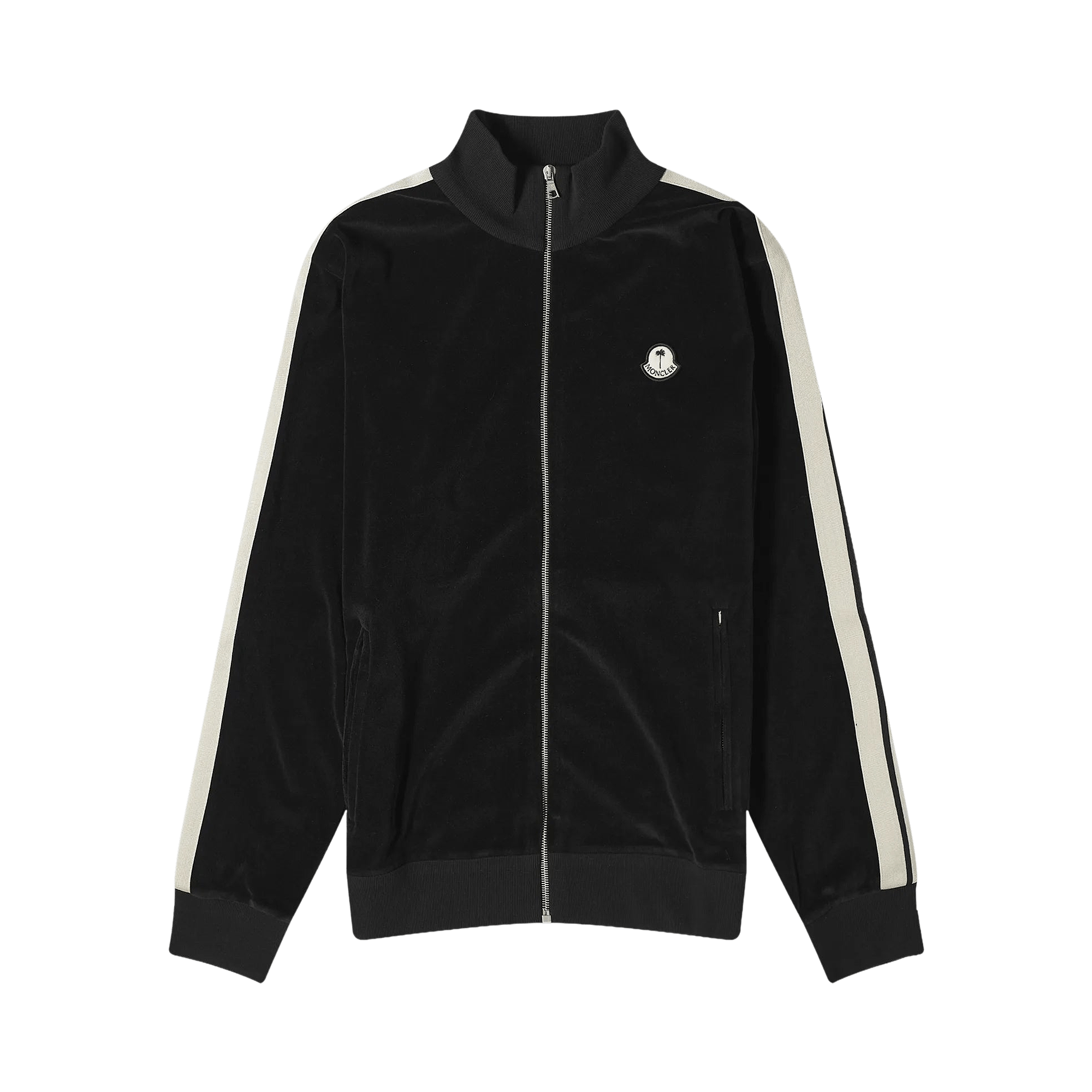 Moncler x Palm Angels Chenille Track Jacket 'Black/White'