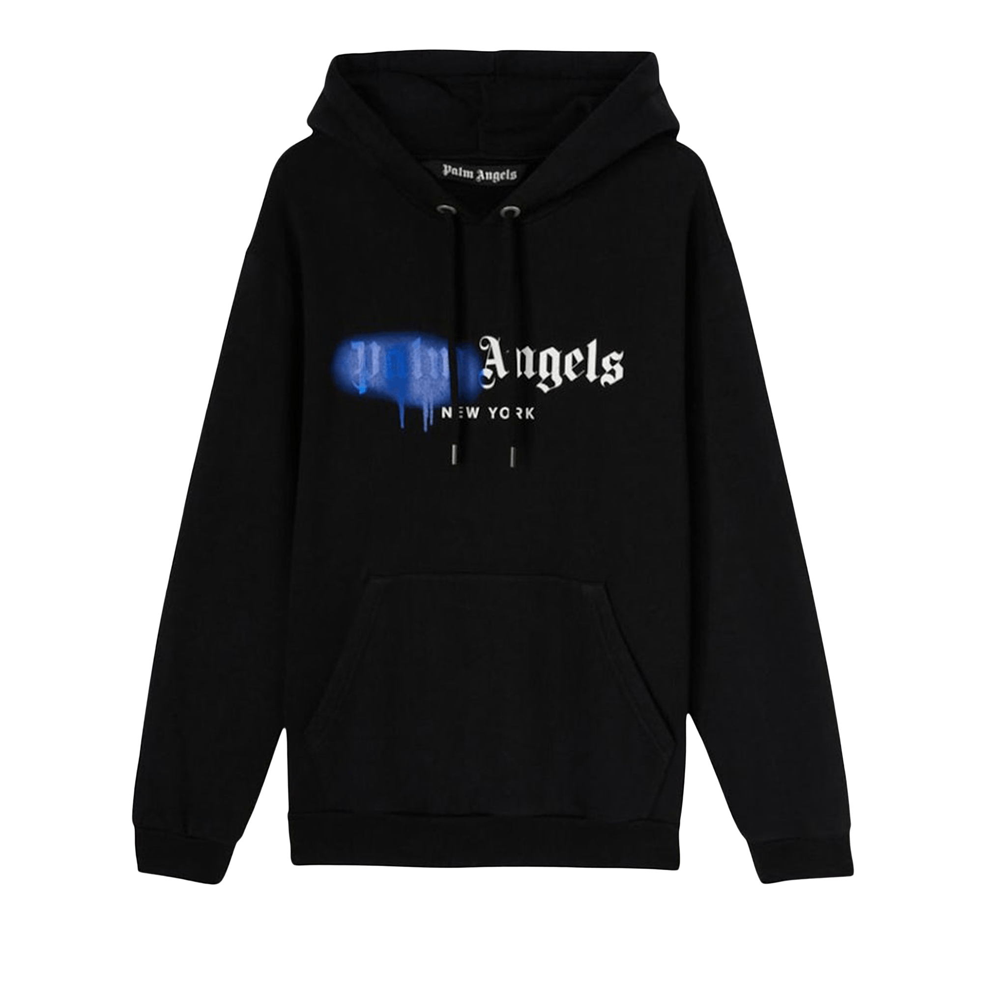 Palm Angels New York Sprayed Hoodie 'Black/Blue'