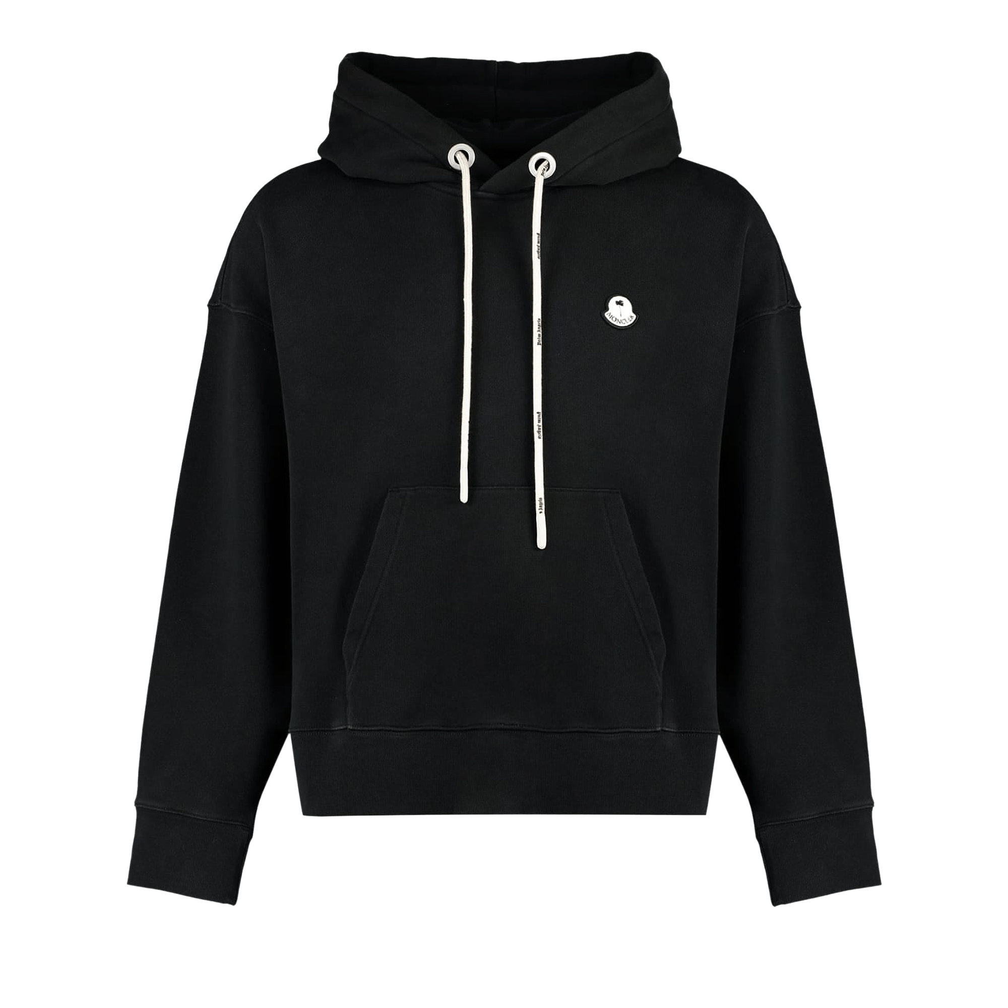 Moncler x Palm Angels Logo Patch Hoodie 'Black/White'