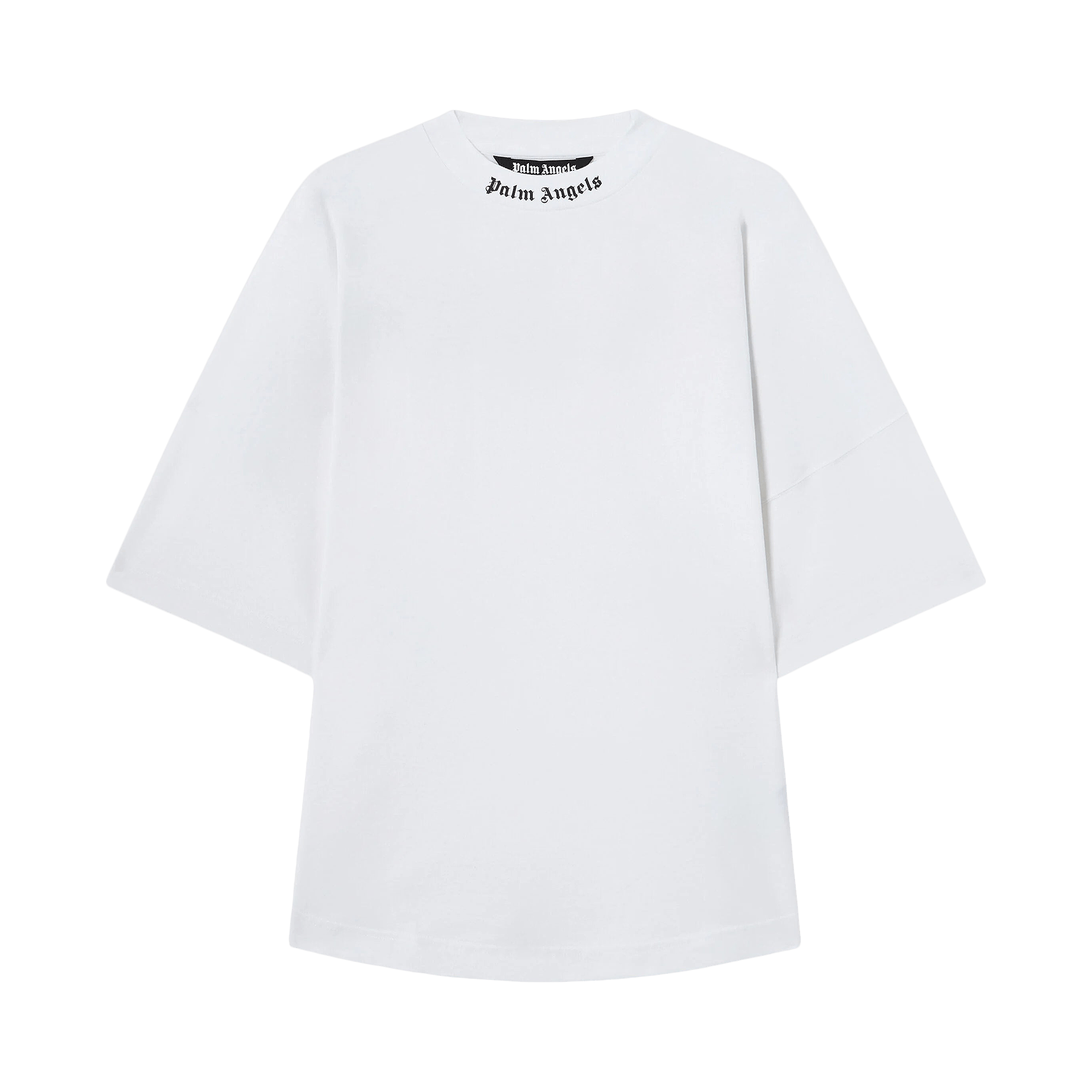 Palm Angels Doubled Logo Over Tee 'White/Fuchsia'