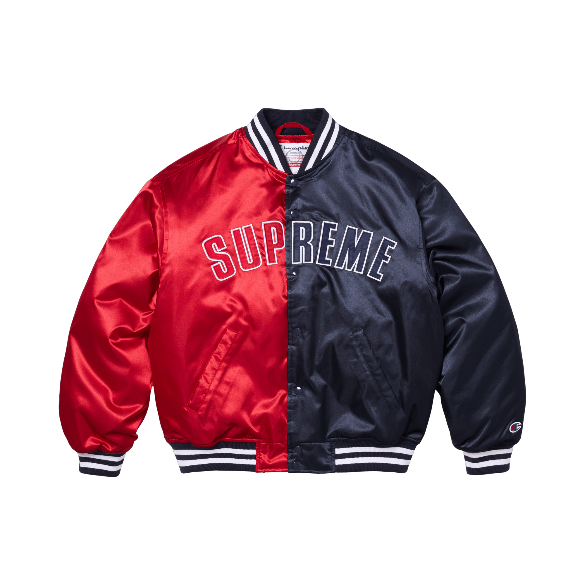 Supreme x Champion Satin Varsity Jacket 'Multicolor'