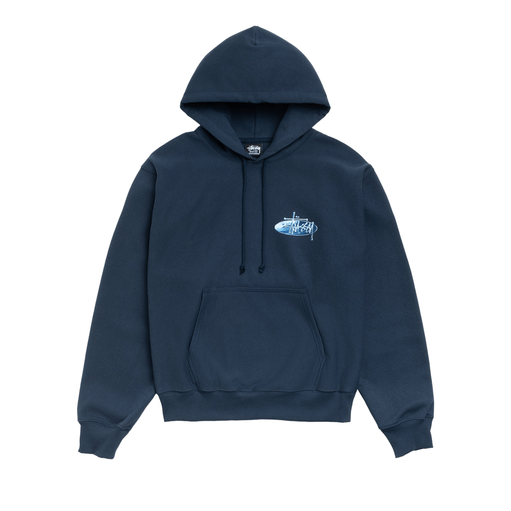 Stussy Wave Oval Hoodie 'Navy'