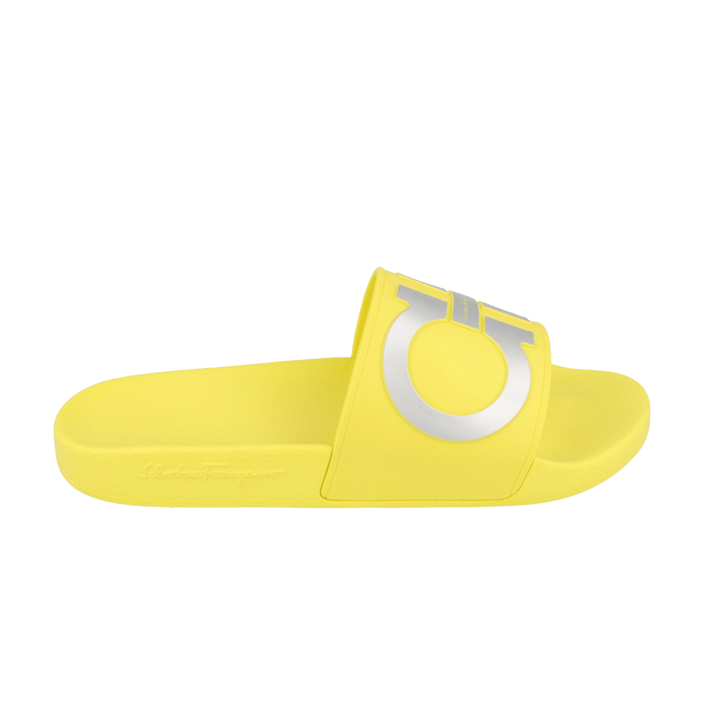 Ferragamo Groovy Dual Gancini Slide 'Yellow'