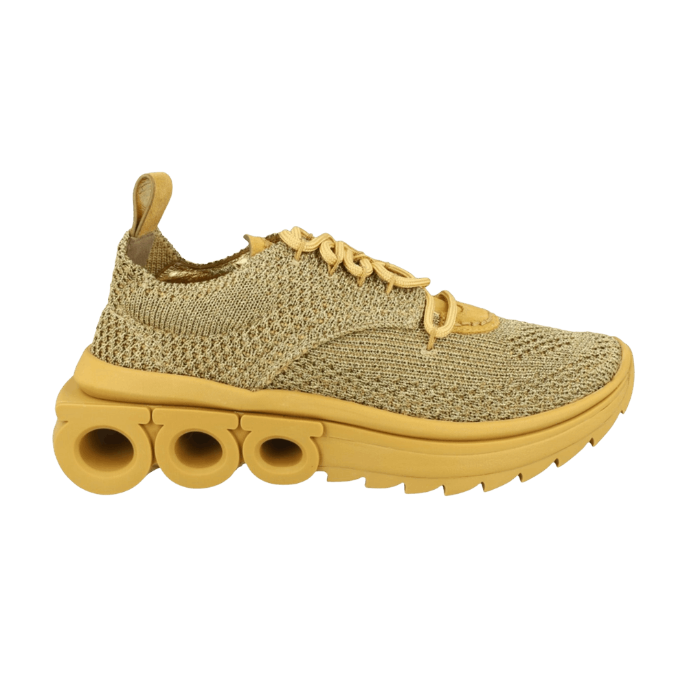 Ferragamo Wmns Nima Knit Low-Top Sneaker 'Brown'