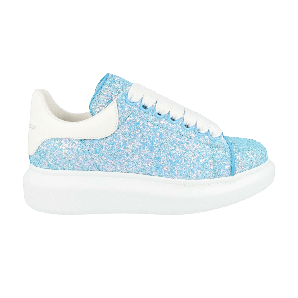 Alexander McQueen Wmns Glitter Oversized Sneaker 'White Blue'