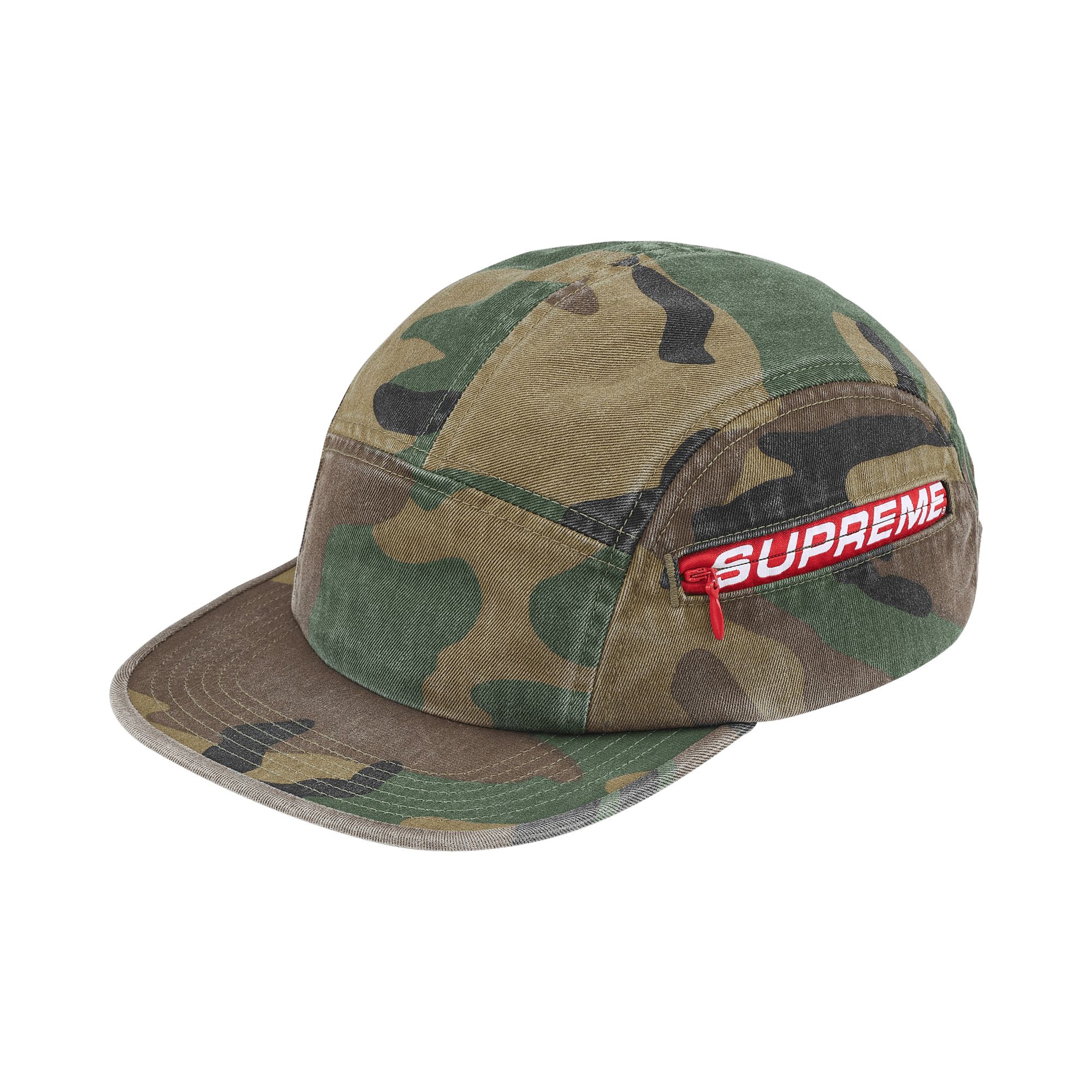 Supreme Side Zip Camp Cap 'Woodland Camo'