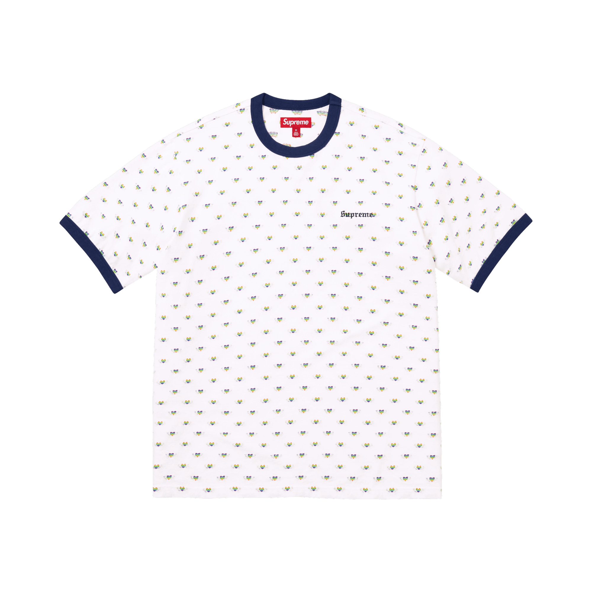 Supreme Hearts Intarsia Ringer Tee 'White'