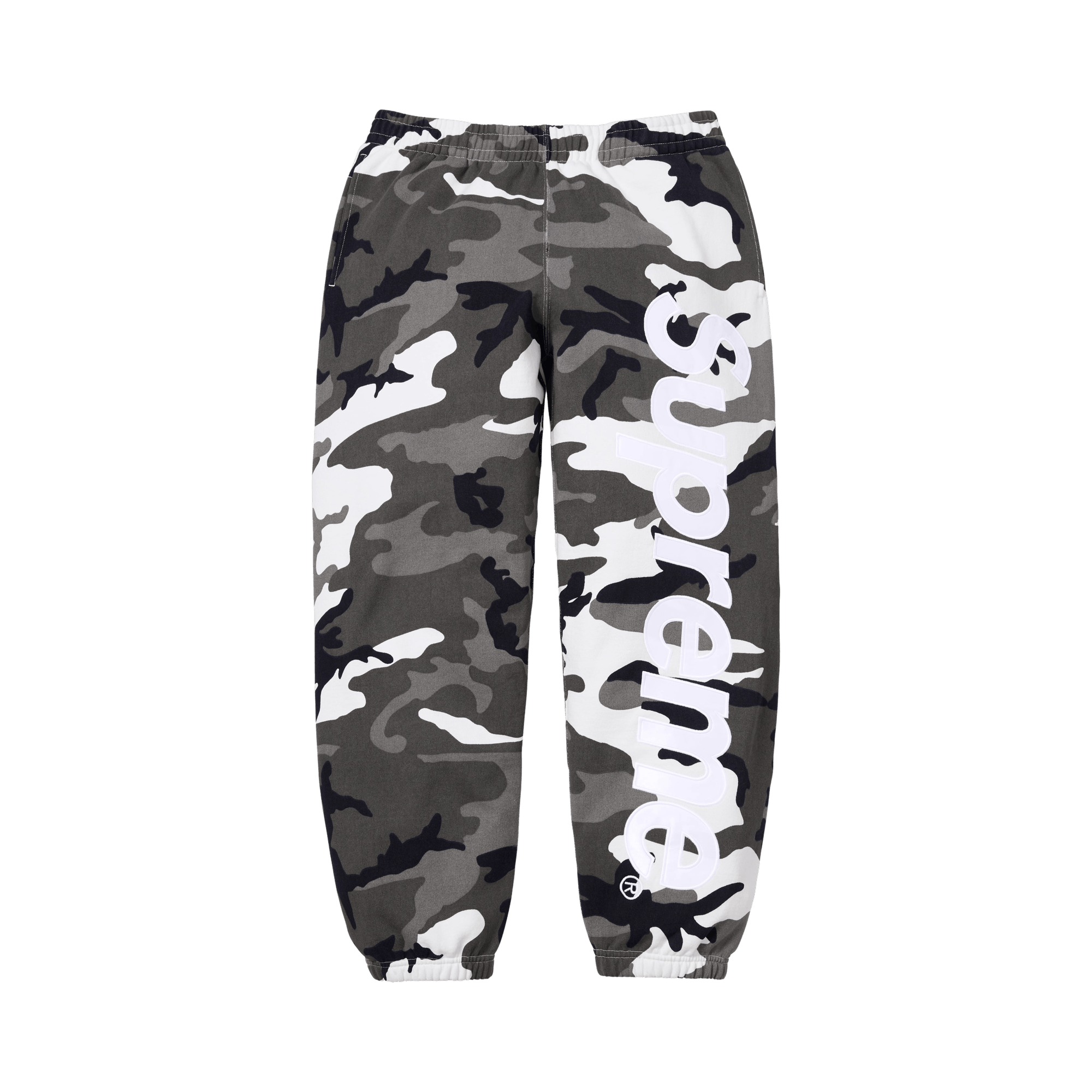 Supreme Satin Appliqué Sweatpant 'Snow Camo'