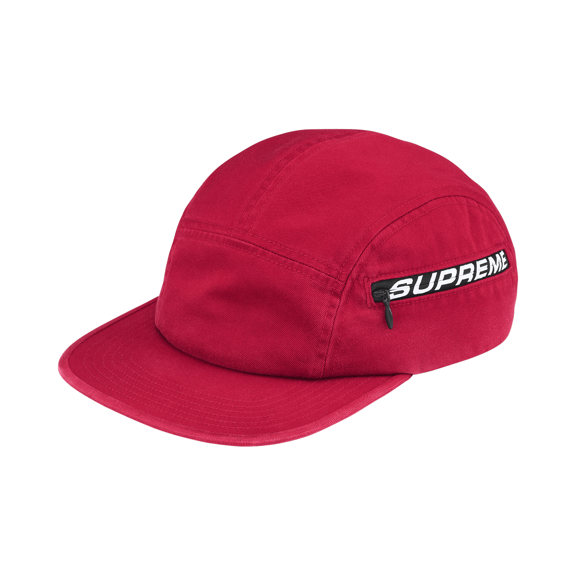 Supreme Side Zip Camp Cap 'Red'