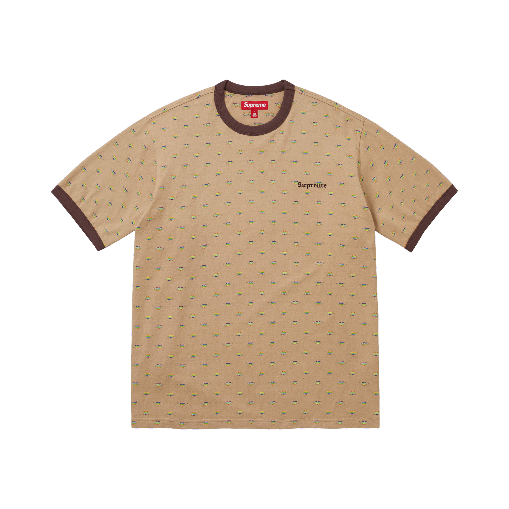 Supreme Hearts Intarsia Ringer Tee 'Tan'