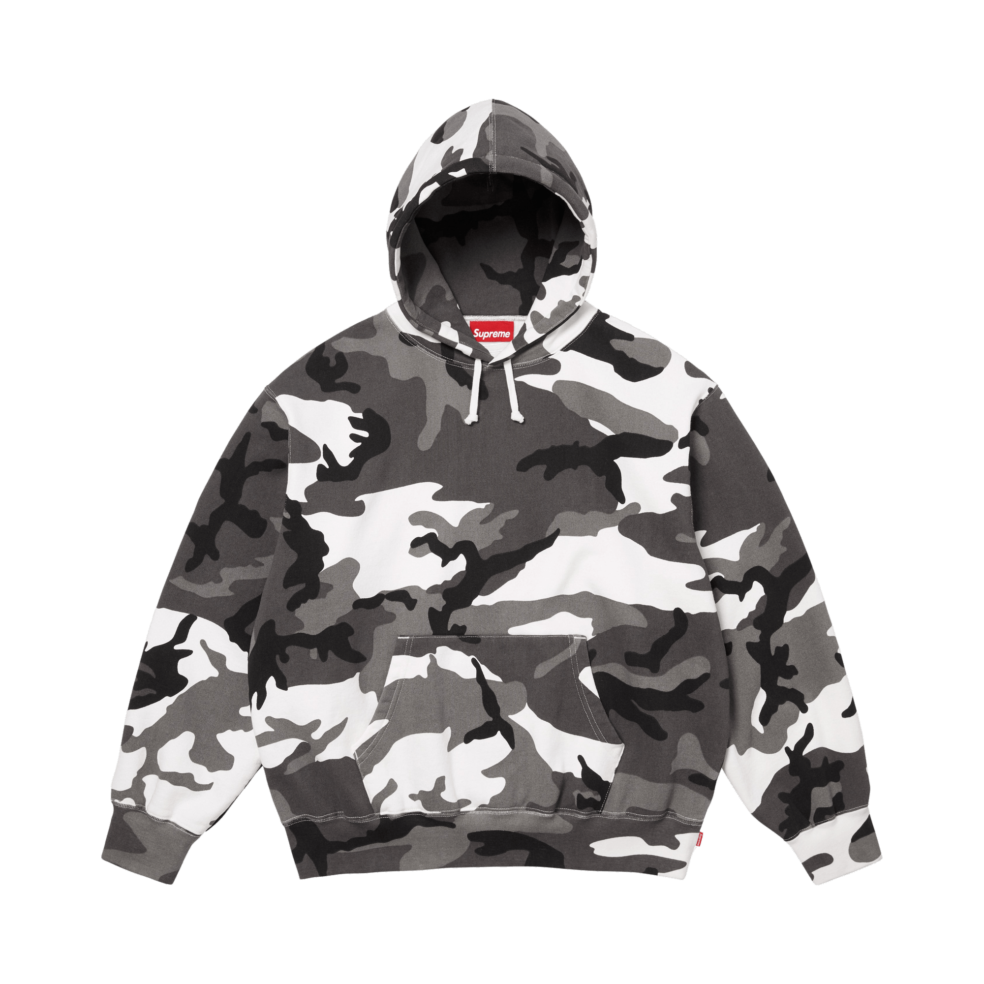Supreme Satin Appliqué Hooded Sweatshirt 'Snow Camo'