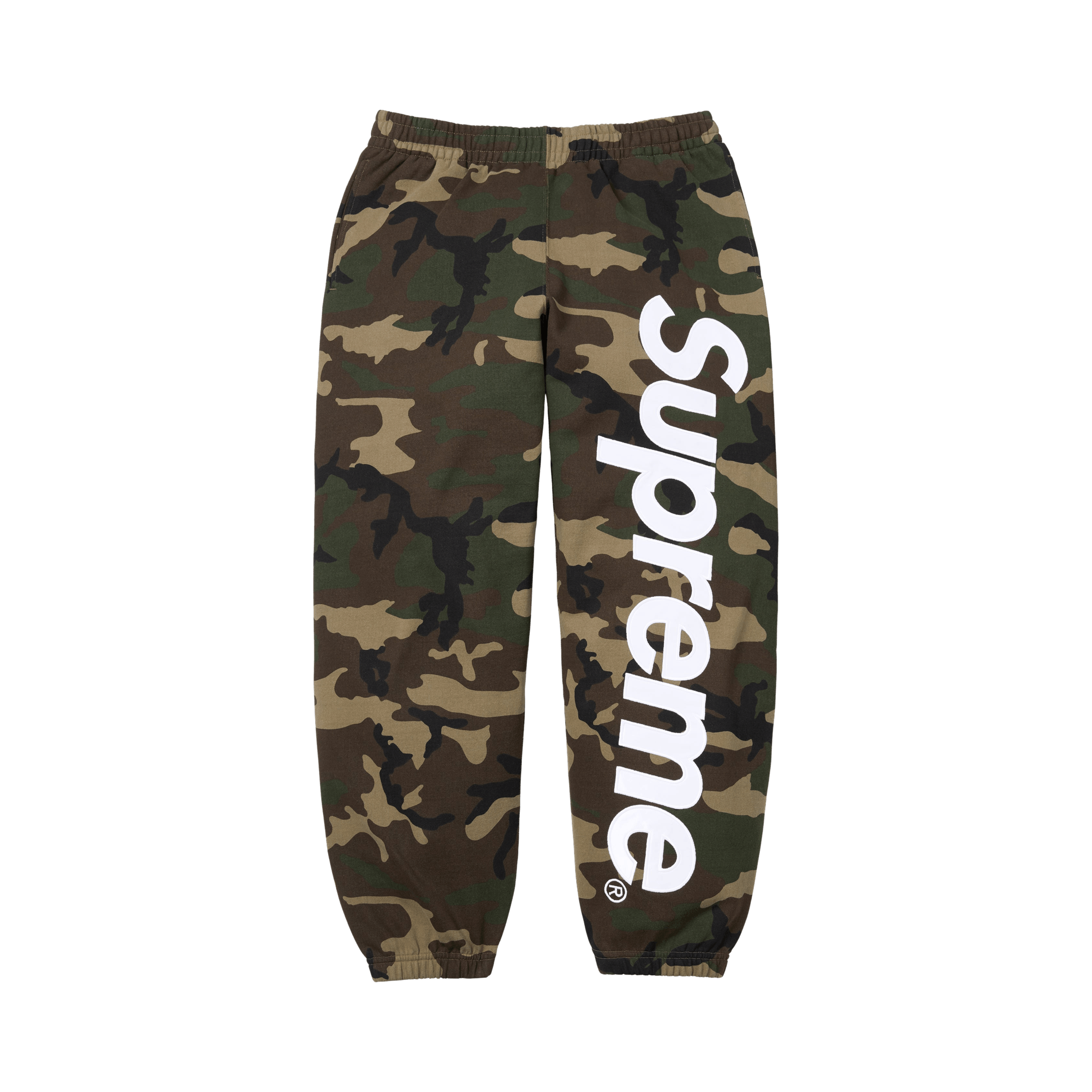 Supreme Satin Appliqué Sweatpant 'Woodland Camo'