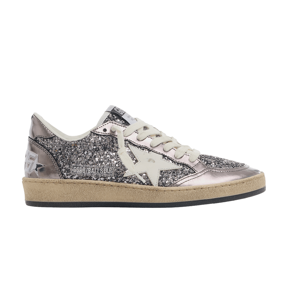 Golden Goose Wmns Ball Star Glitter 'Grey Purple White'