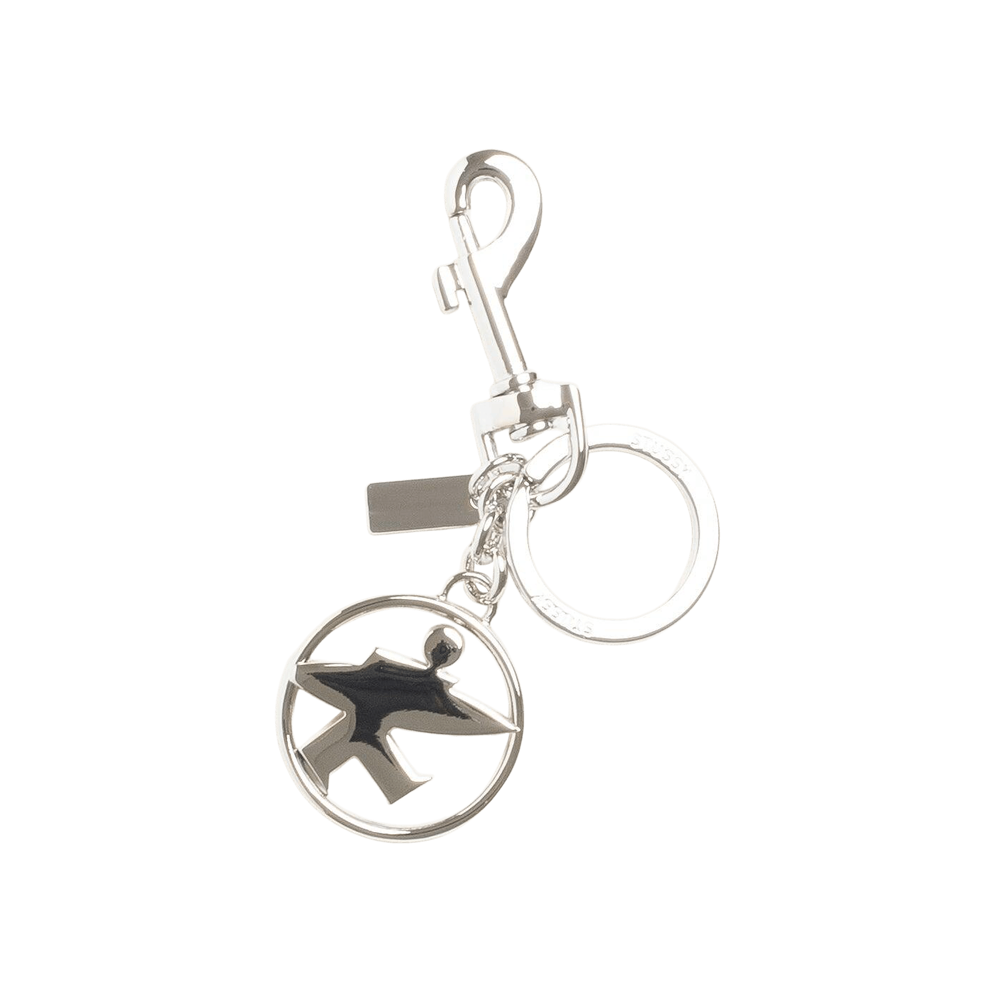 Stussy Surfman Keychain 'Silver'