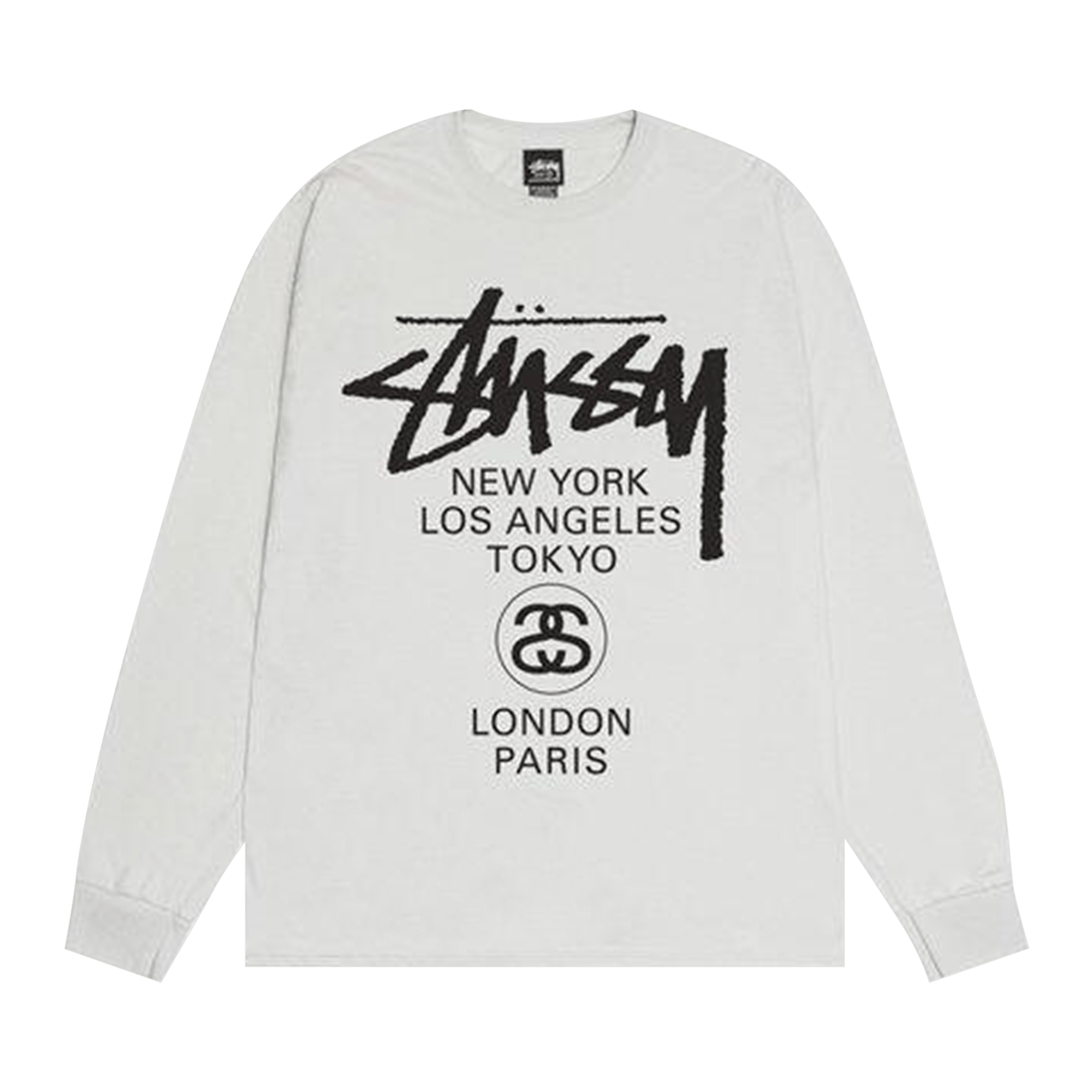 Stussy World Tour Long-Sleeve Tee 'Fog'