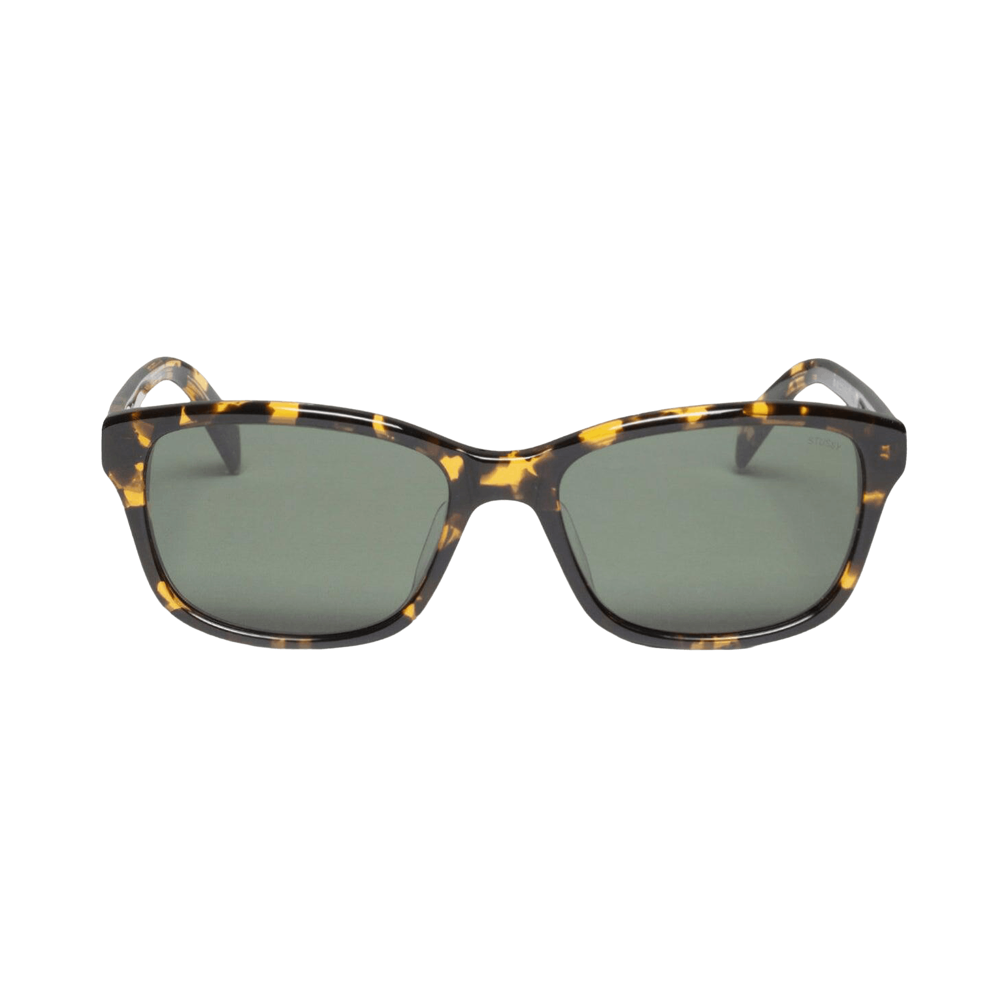 Stussy Alan Sunglasses 'Olive Tortoise/Green Lens'