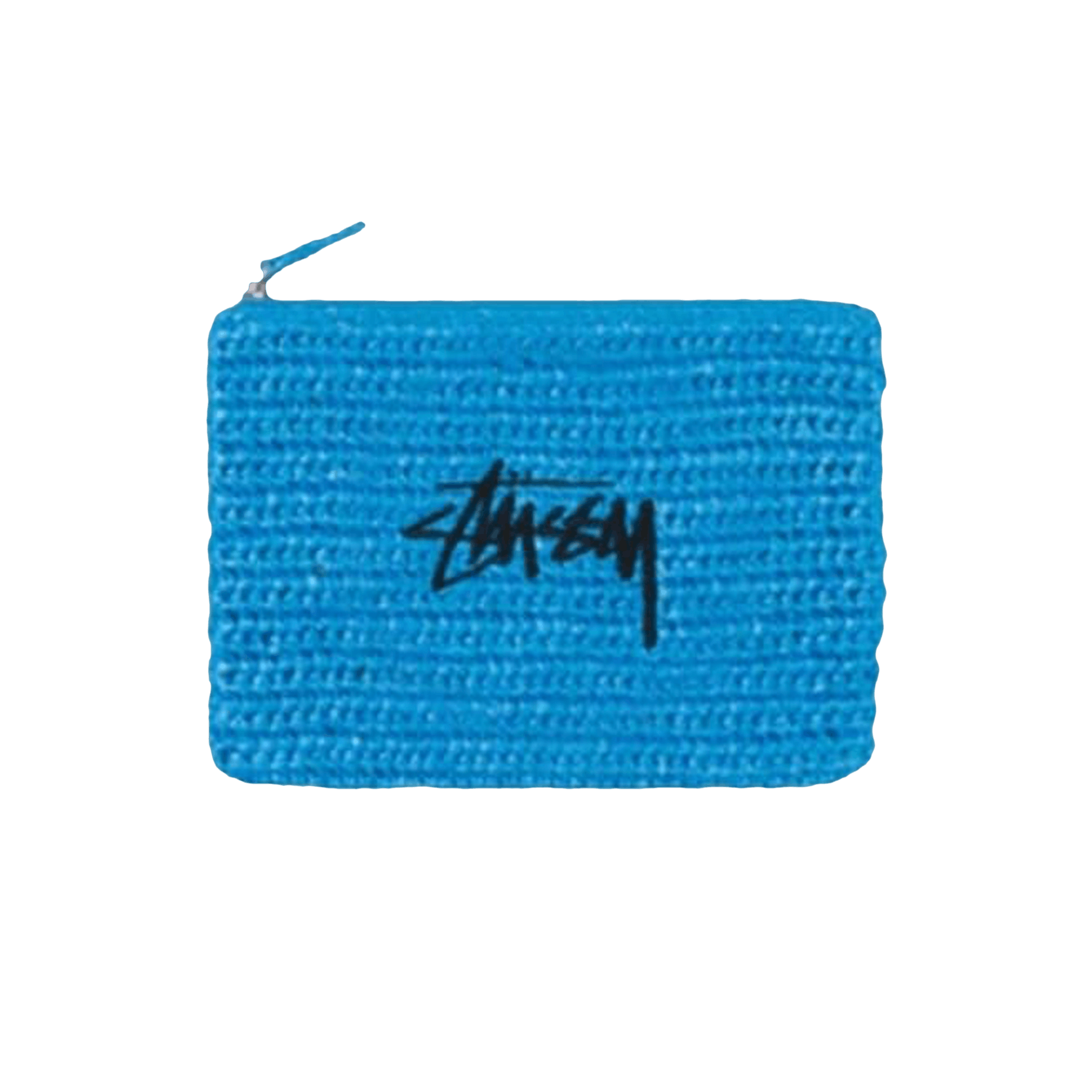 Stussy Raffia Zip Pouch 'Blue'