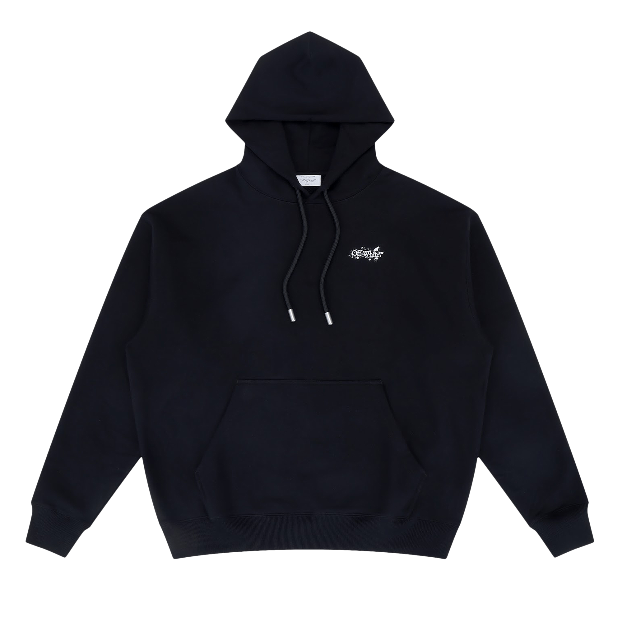 Off-White Paint Splatter Arrow Diag French Terry Hoodie 'Black'