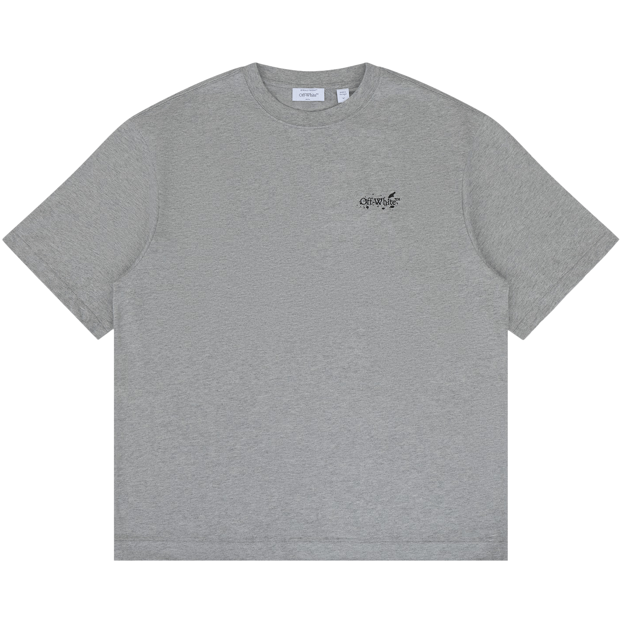 Off-White Paint Splatter Arrow Diag Fit Tee 'Heather Grey'