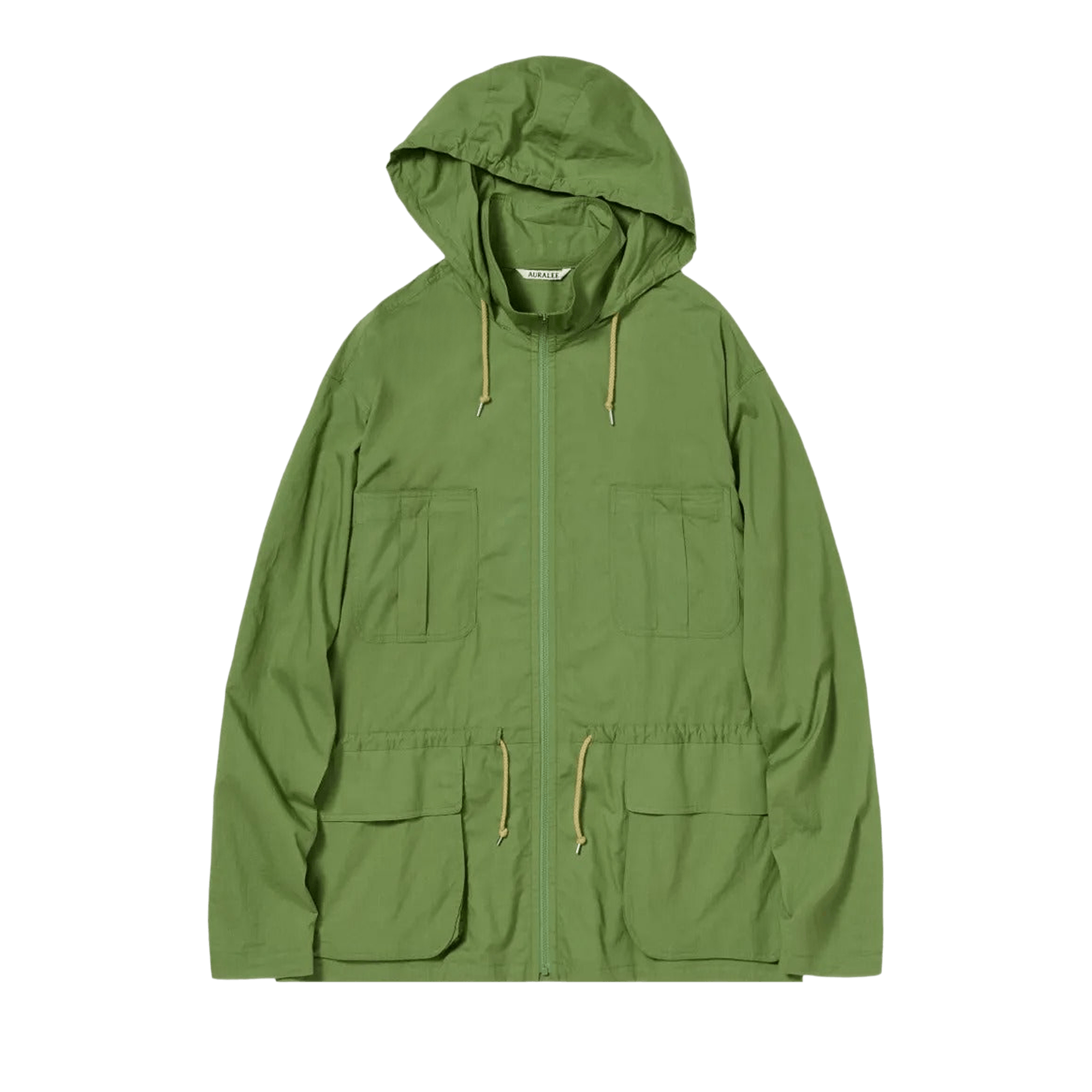 Buy Auralee Product Dyed Pima Light Sweat Zip Parka Hoodie 'Ink