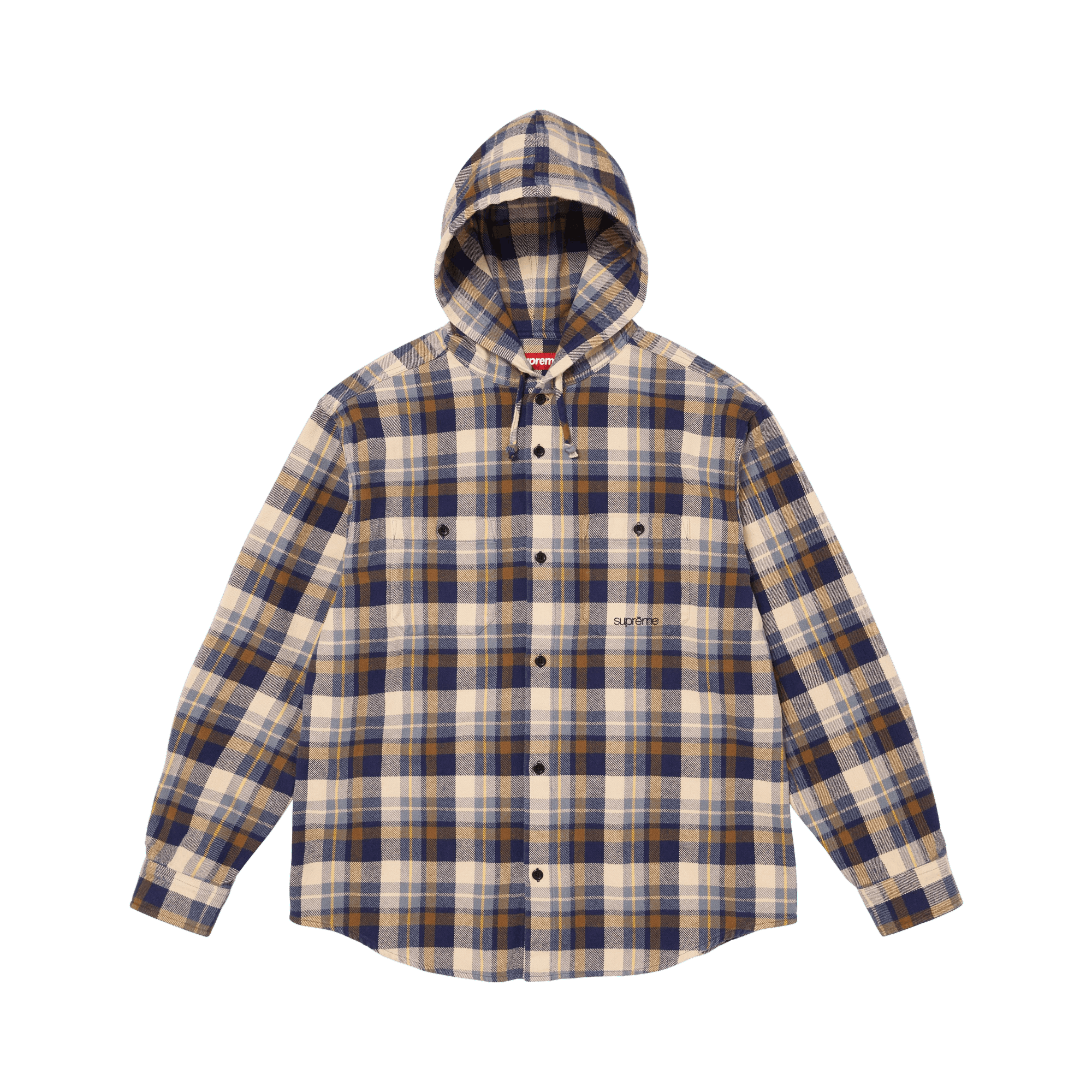 Supreme Hooded Flannel Shirt 'Brown'