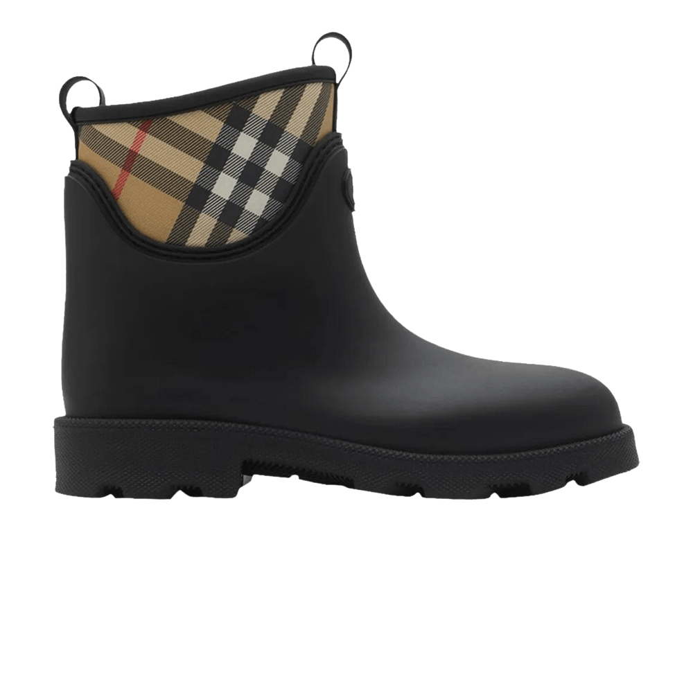 Burberry Check-Detailed Rain Boot 'Black Biege'