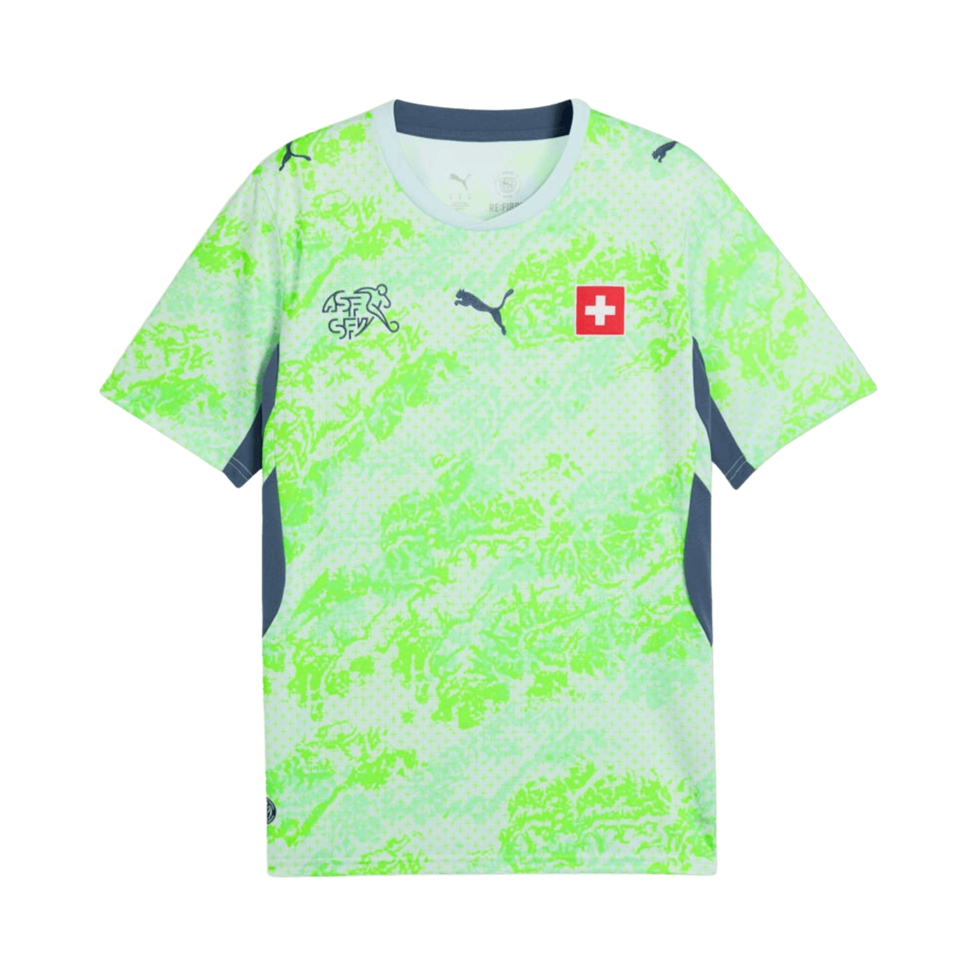 Puma Switzerland 2026 Away Kit 'Sea Glass-Dark Indigo'