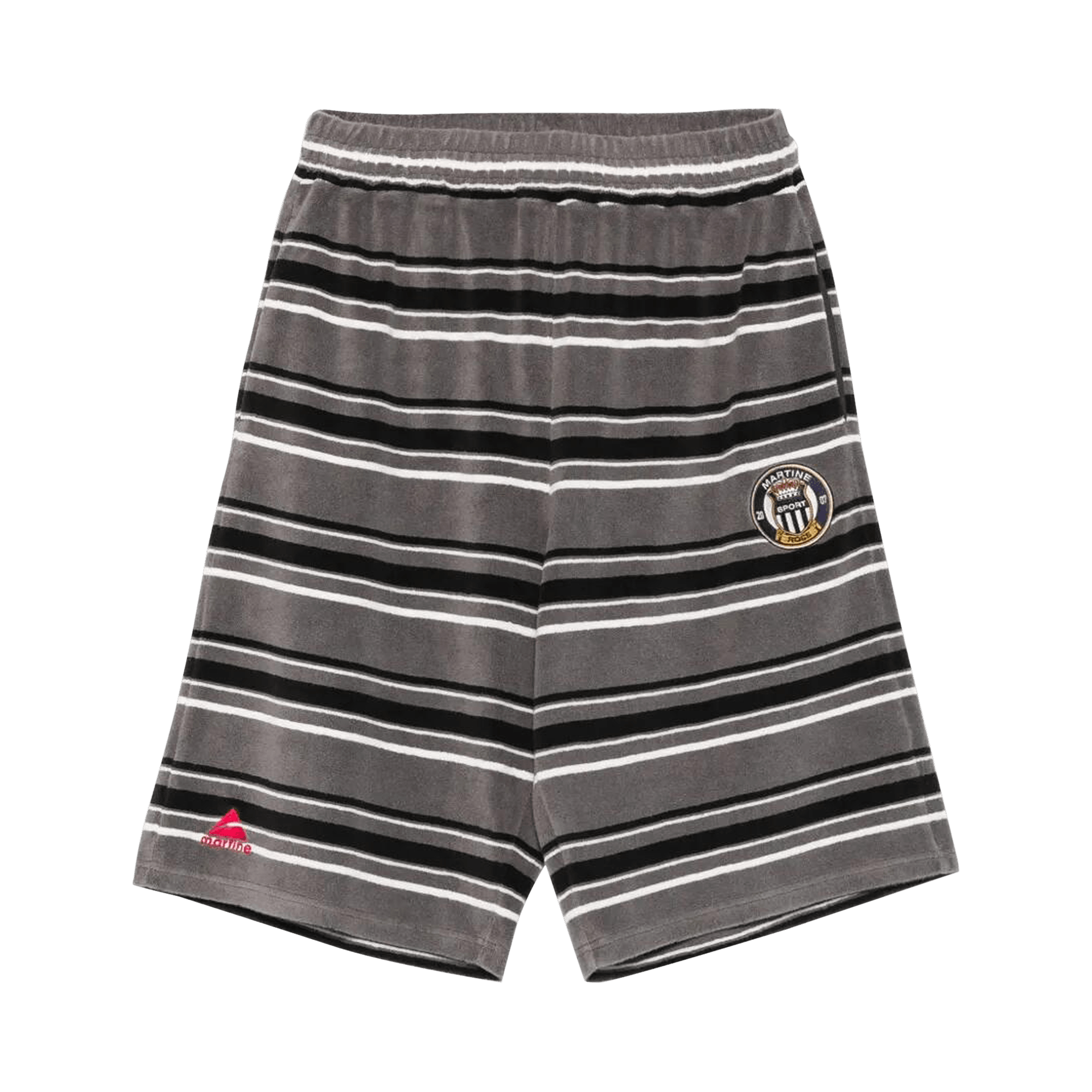 Martine Rose Sweatshort 'Grey/Black Stripe'