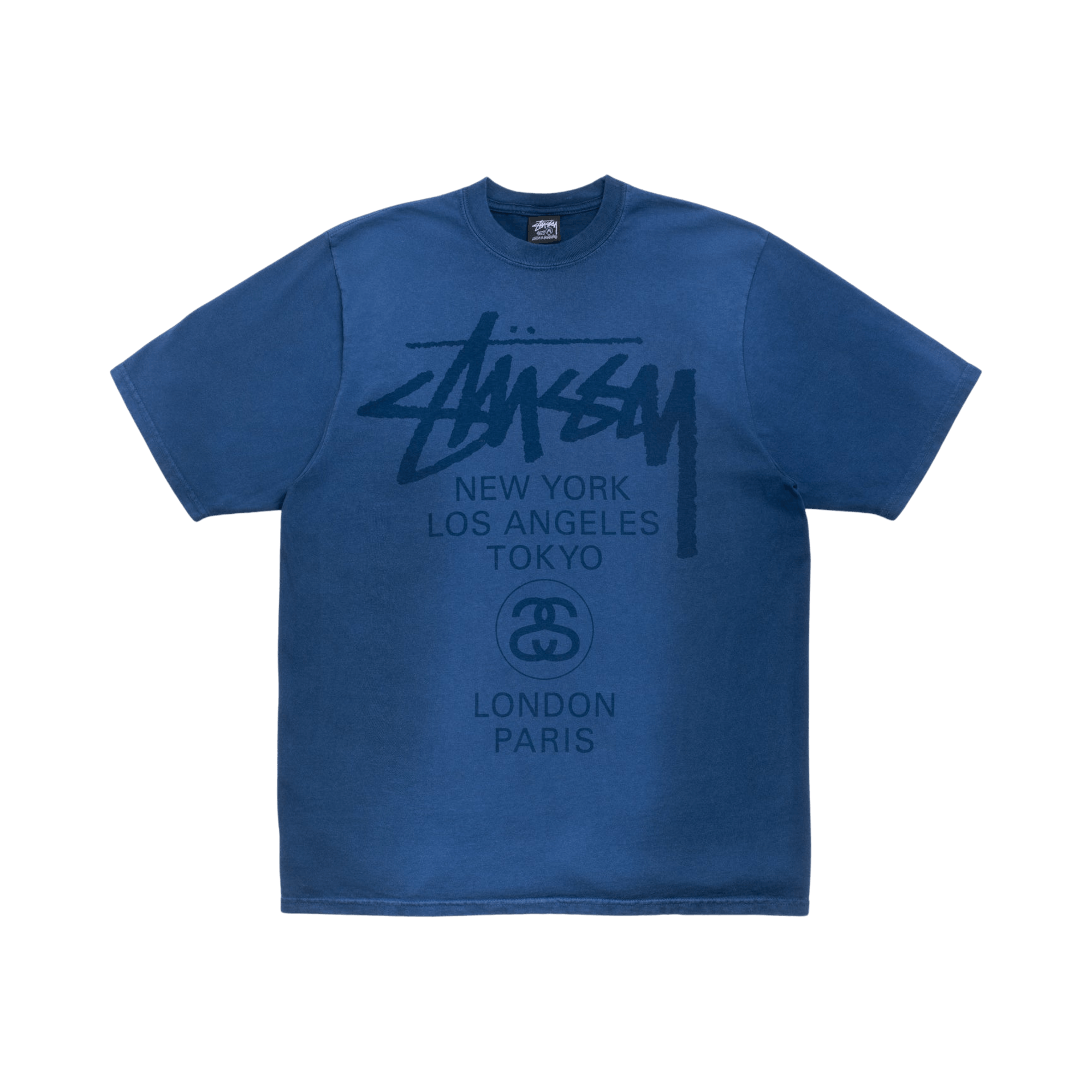 Stussy World Tour Tee 'Sun Faded Navy'