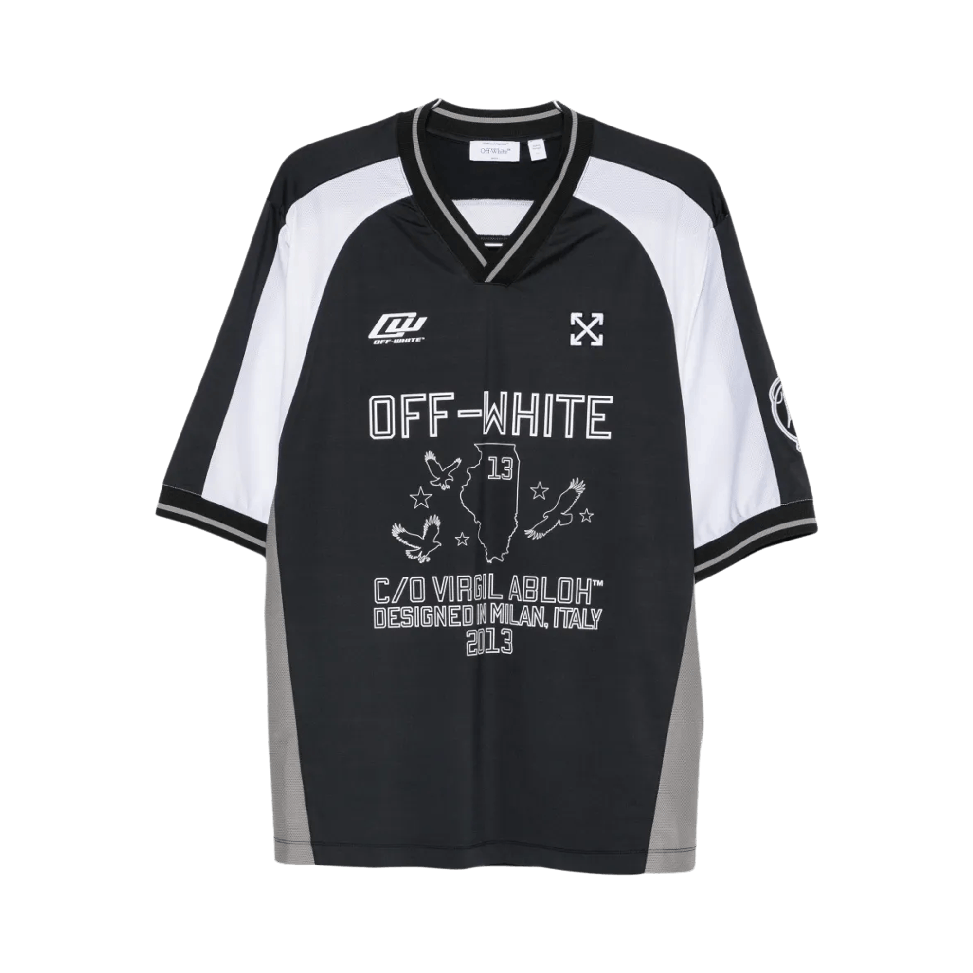 Off-White Eagle Team V-Neck Short-Sleeve Top 'Black'