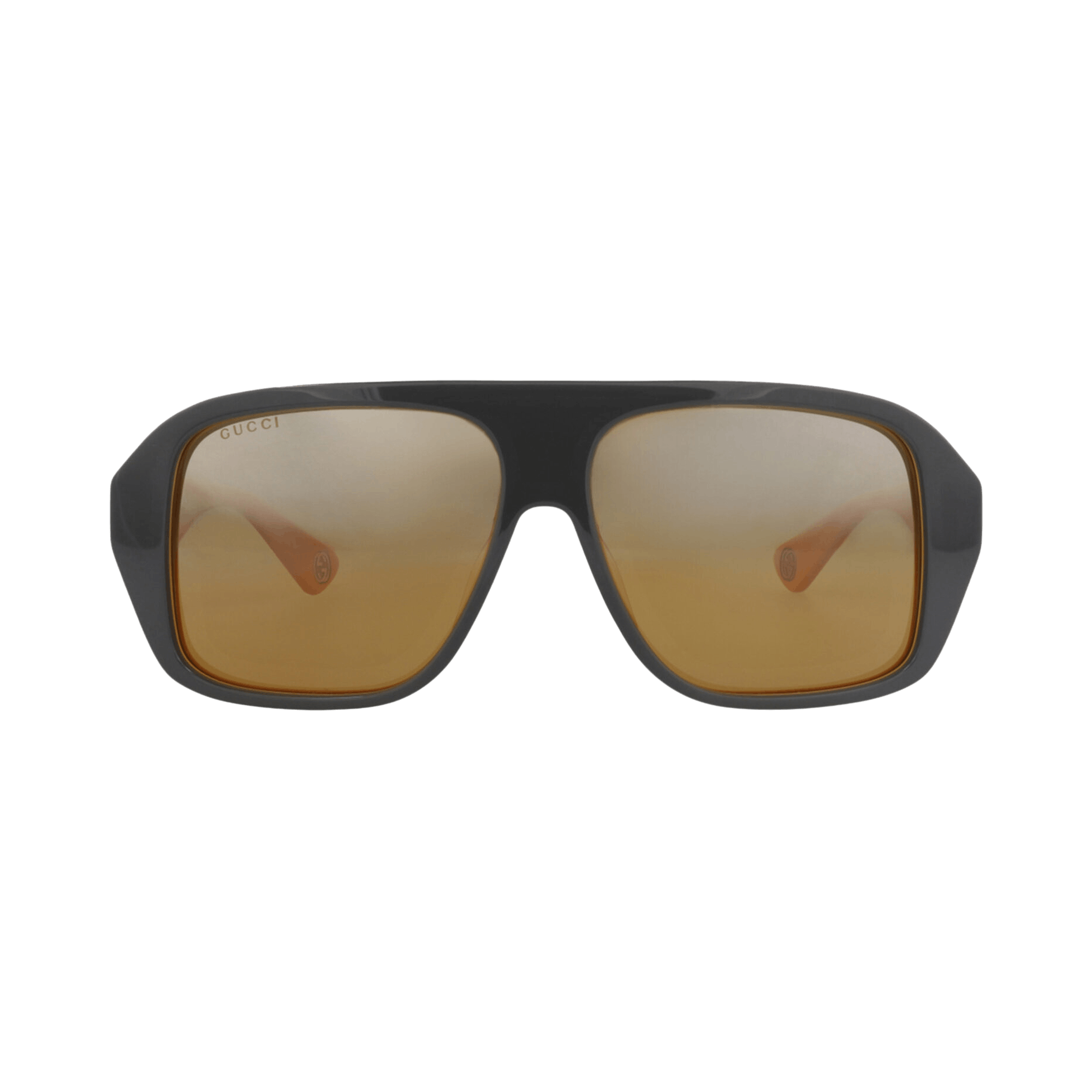 Gucci Aviator-Frame Recycled Acetate Sunglasses 'Grey/Yellow/Silver'