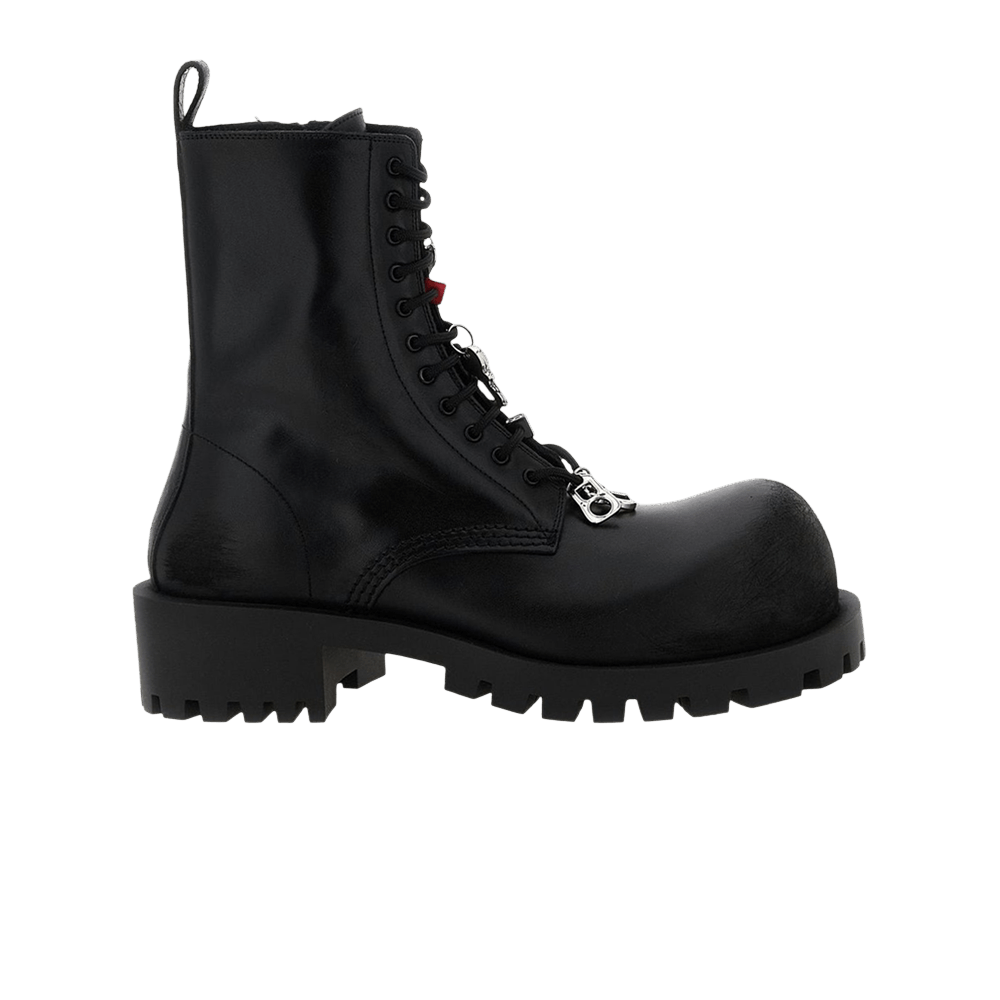 Balenciaga Hummer Lace-Up Boot 'Black Leather'