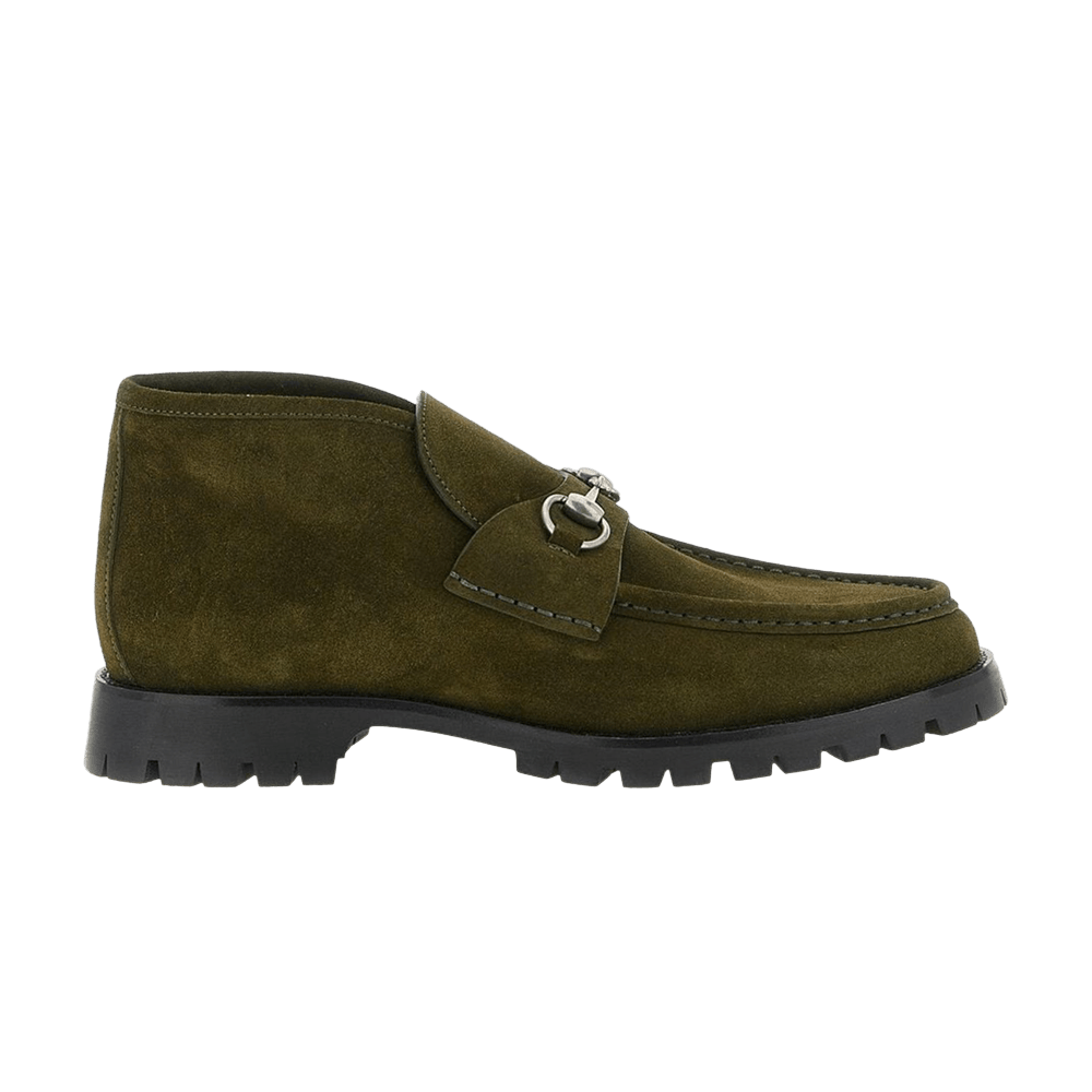 Gucci Ankle Boot With Horsebit 'Green Suede'