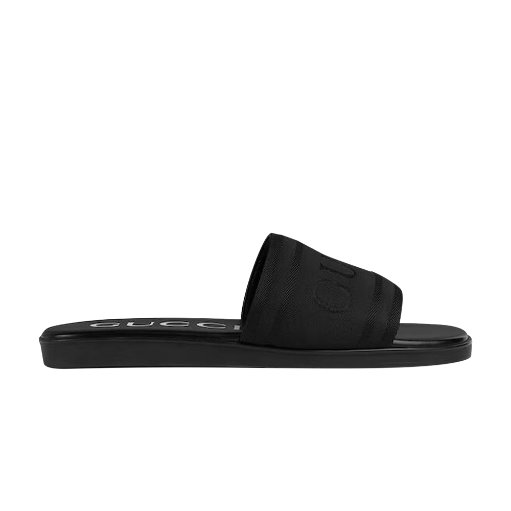 Gucci Slide 'Black Jacquard Fabric'
