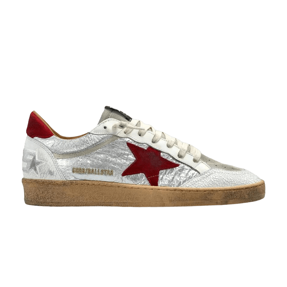 Golden Goose Ball Star Sneaker 'Silver Red'