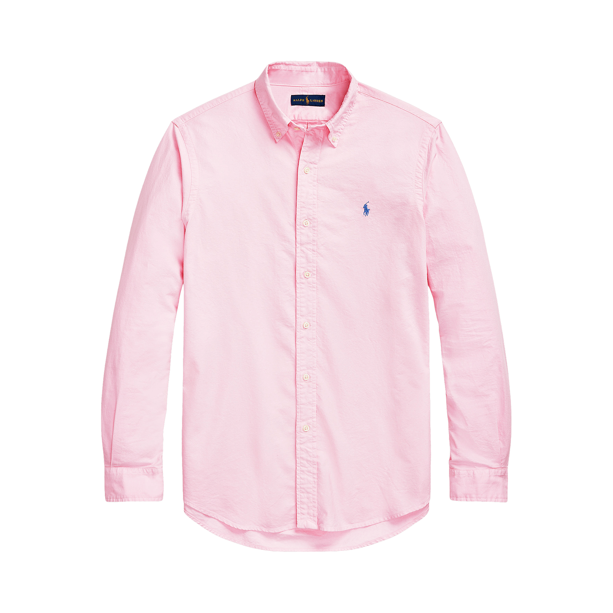 Polo Ralph Lauren Long-Sleeve Garment-Dyed Oxford Sport Shirt 'Carmel Pink'