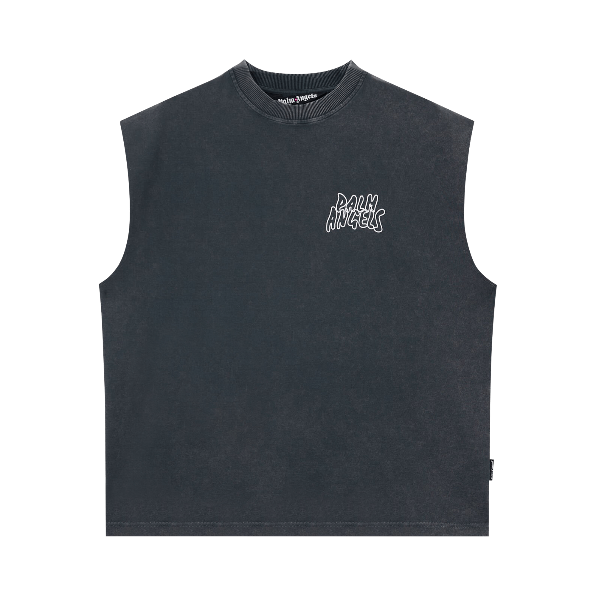 Palm Angels Palm Leaf Distressed Tank 'Black/Multicolor'