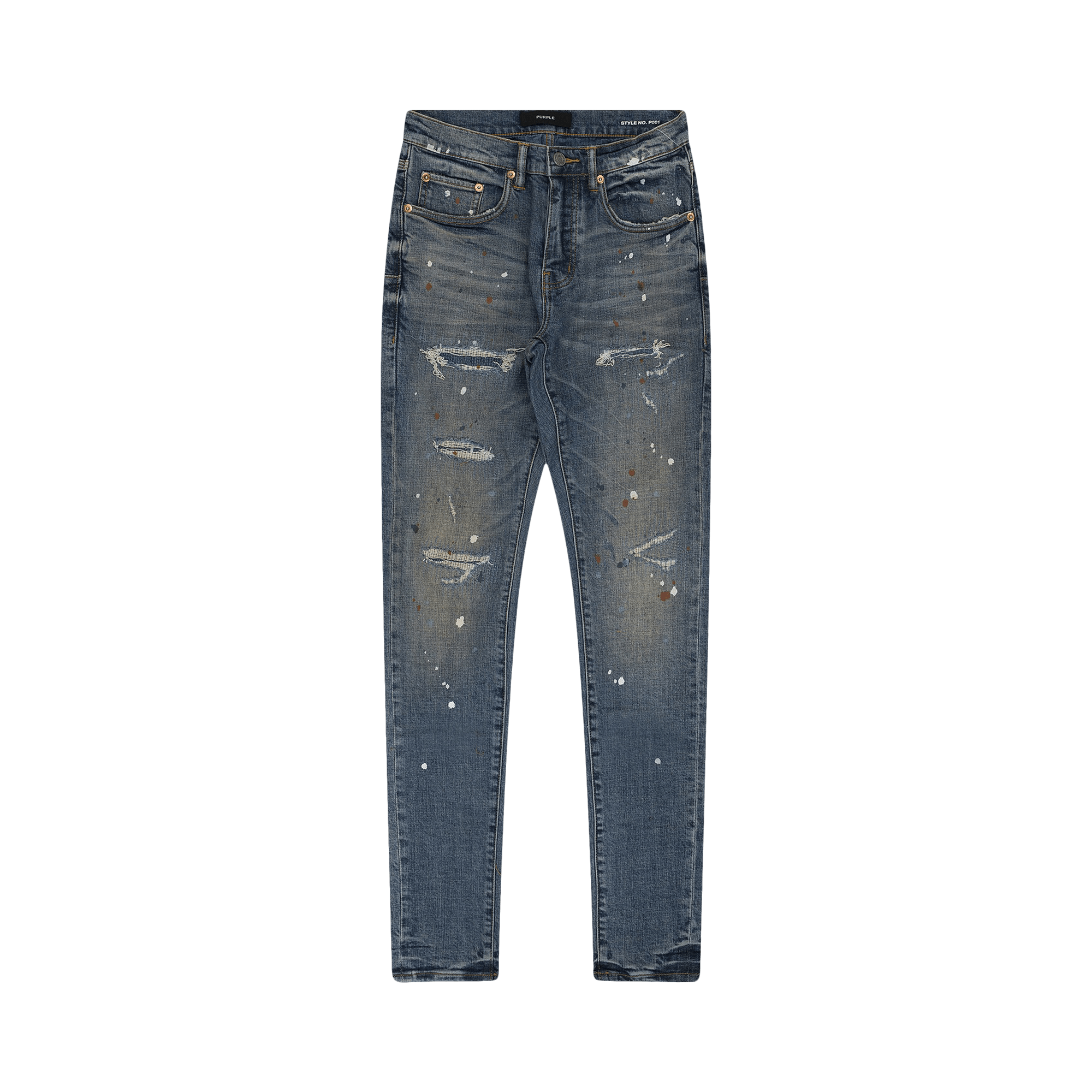 PURPLE BRAND Paint Splatter P001 Jeans 'Indigo'