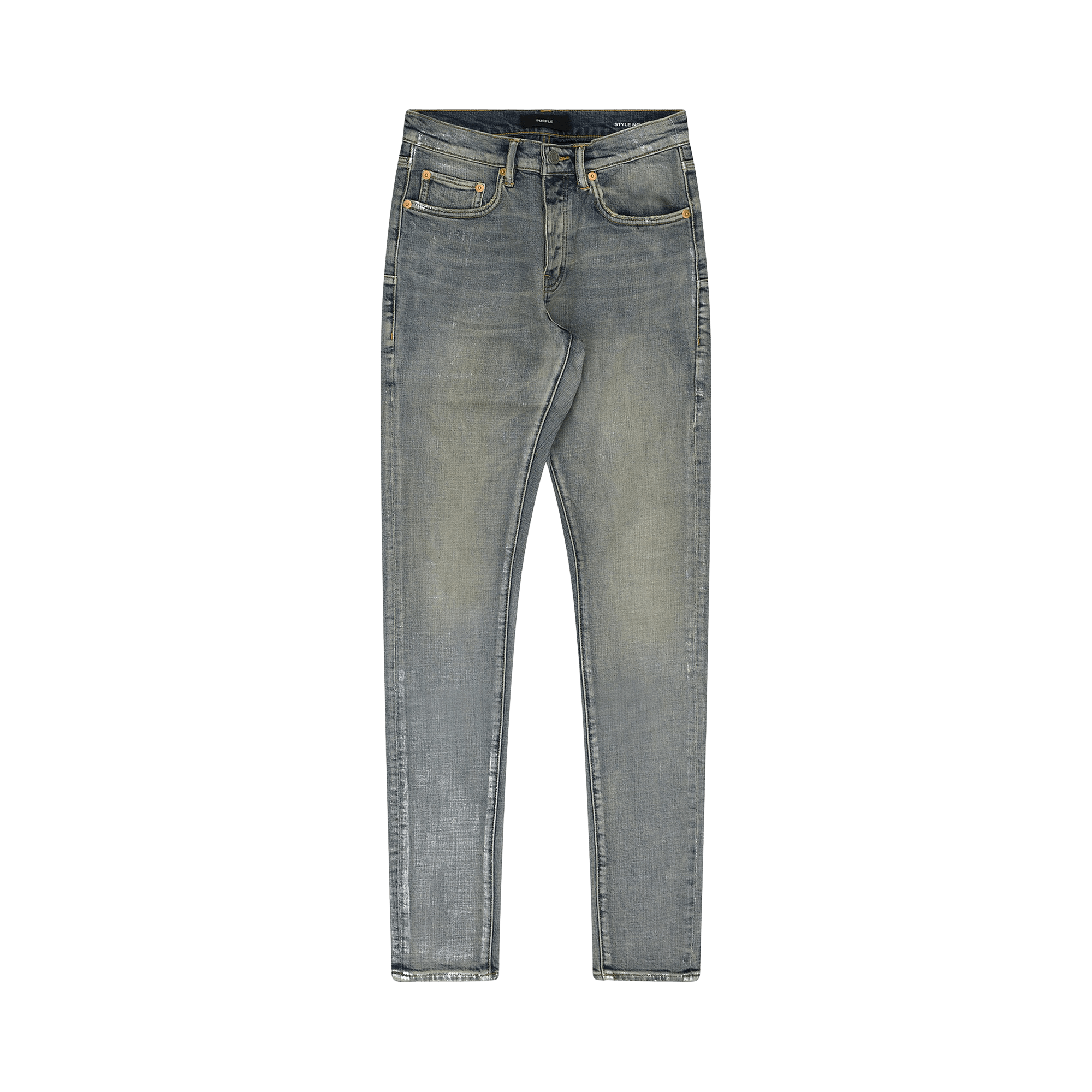 PURPLE BRAND Metallic Silver P001 Jeans 'Indigo'