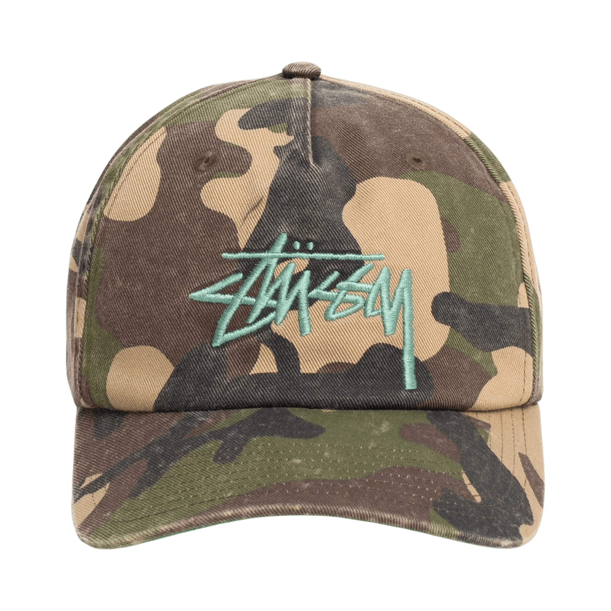 Stussy Mid-Depth Big Stock Snapback 'Woodland Camo'