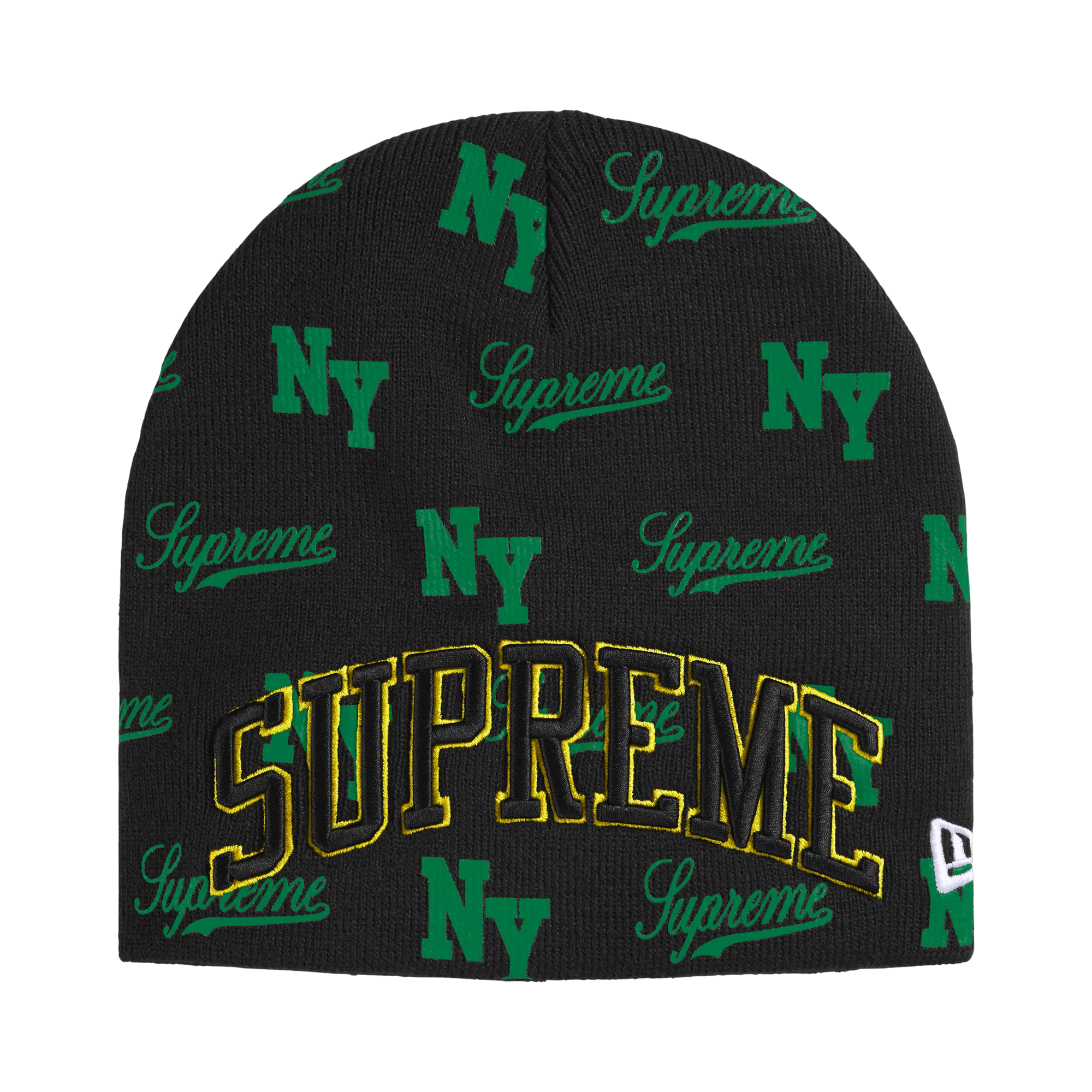 Supreme New Era Monogram Beanie 'Black'