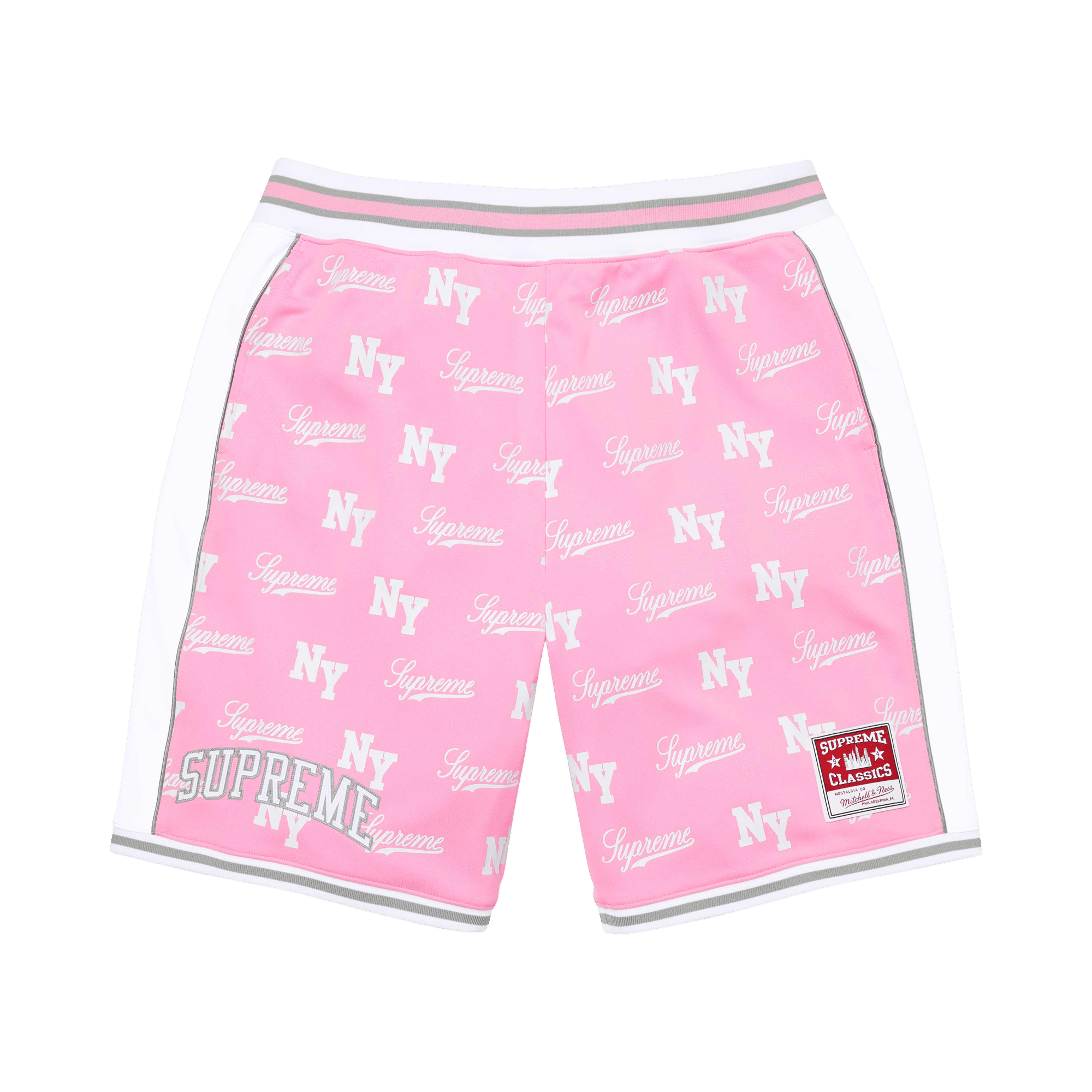 Supreme x Mitchell & Ness Monogram Short 'Pink'
