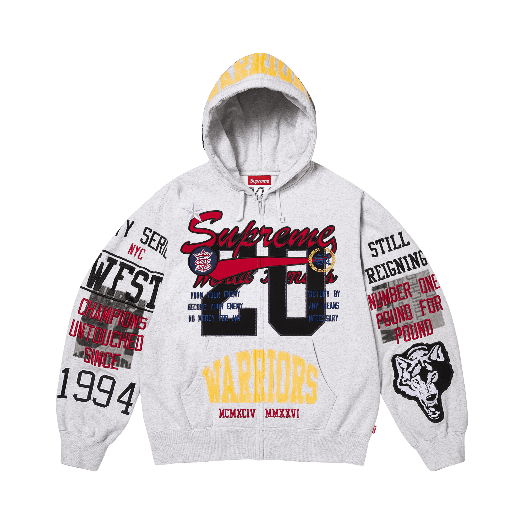 オ*。様 Supreme Damien Hirst Zip Up Hooded Supreme Damien Hirst Zip Up Hooded Sweatshirt Black Men's - SS25 - US